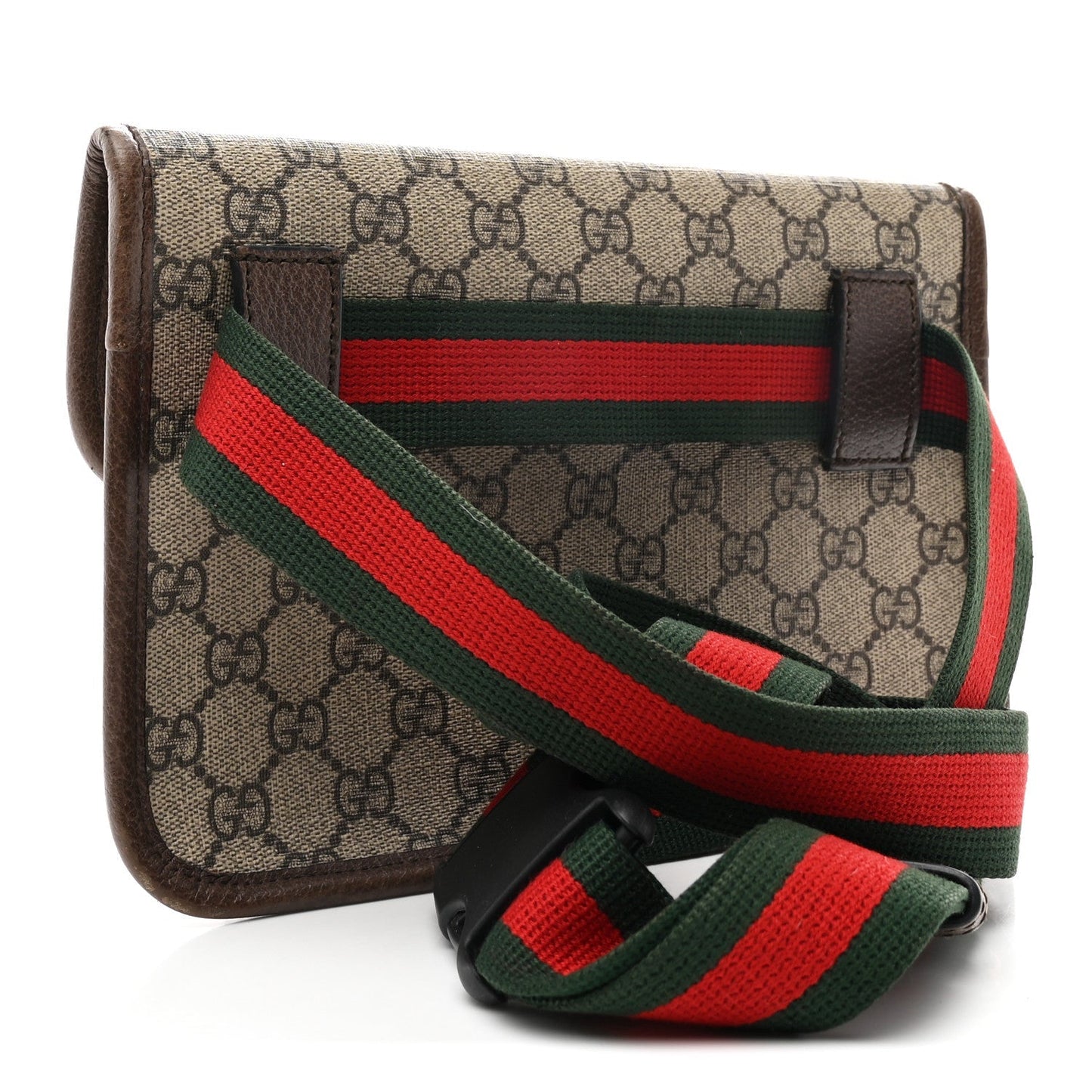 GG Supreme Monogram Neo Vintage Web Belt Bag Brown
