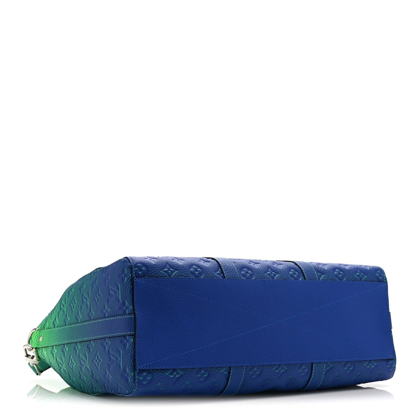 Taurillon Illusion Keepall Tote Bleu Vert