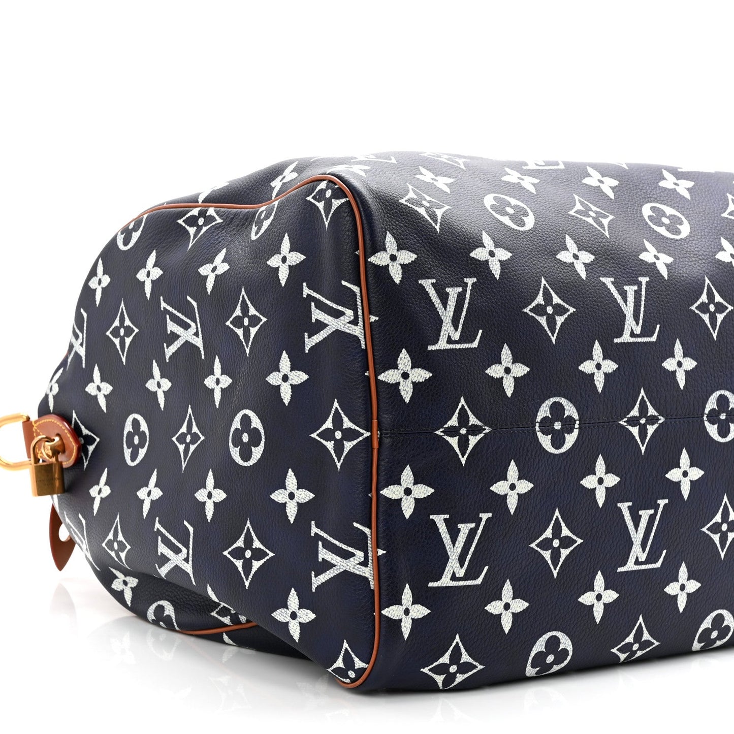 Calfskin Monogram Speedy P9 Bandouliere 50 Indigo
