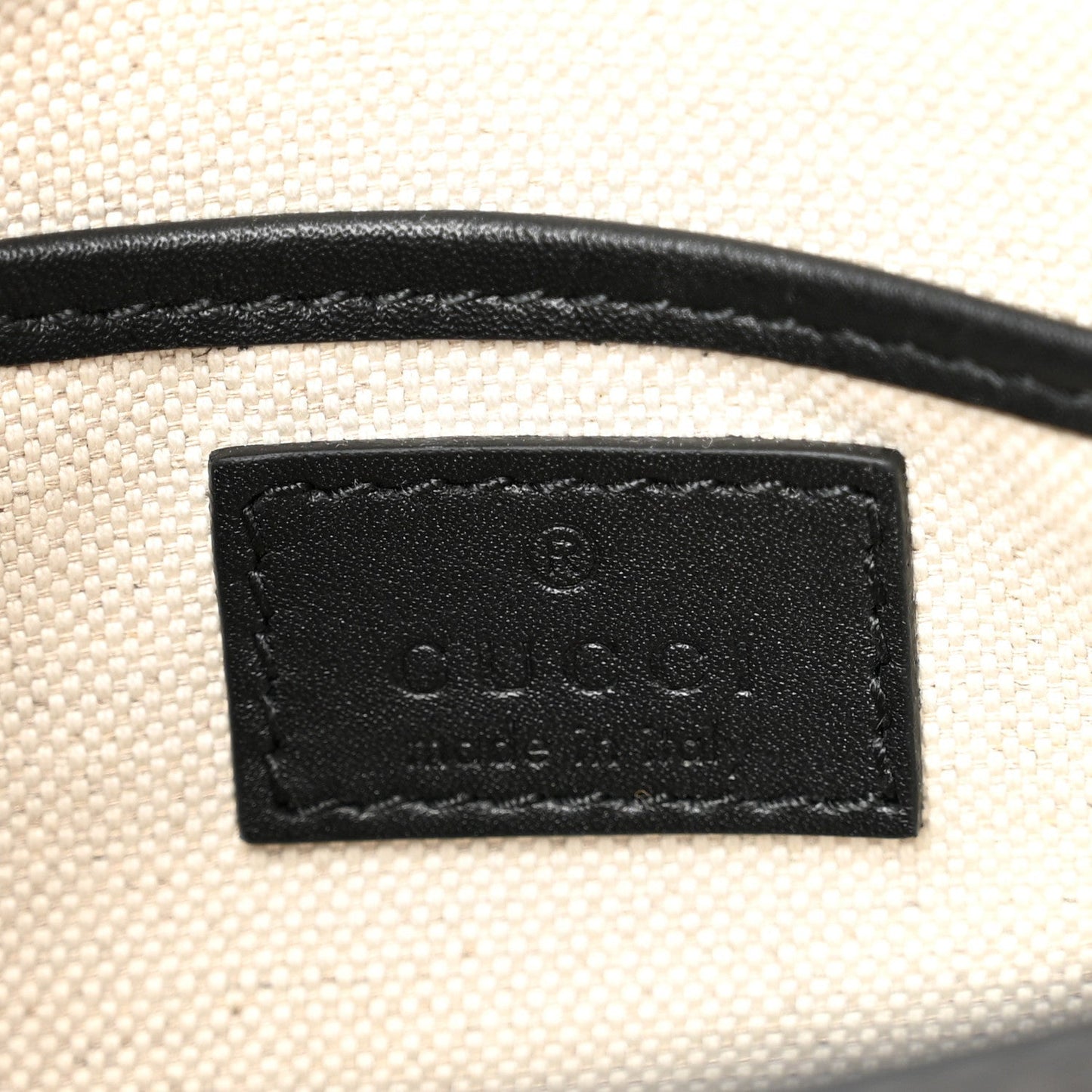 GG Supreme Monogram Horsebit 1955 Soft Small Shoulder Bag Beige Black