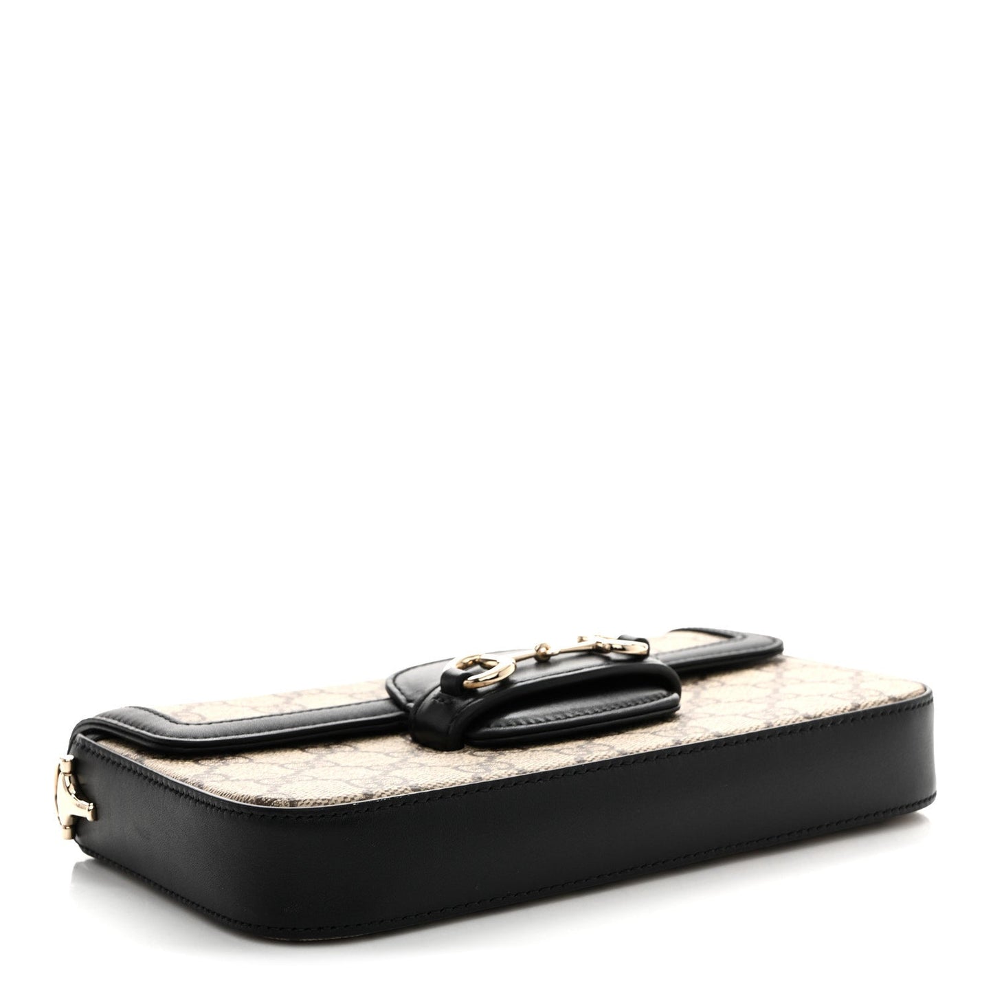GG Supreme Monogram Azalea Calfskin Horsebit 1955 Mini Bag Beige Black