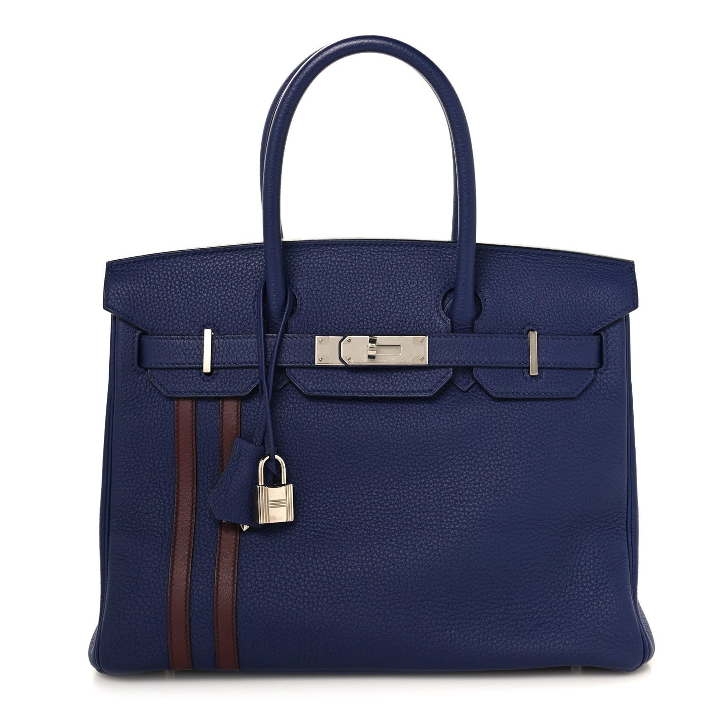 Togo Swift Officier Birkin 30 Bleu Encre Rouge H