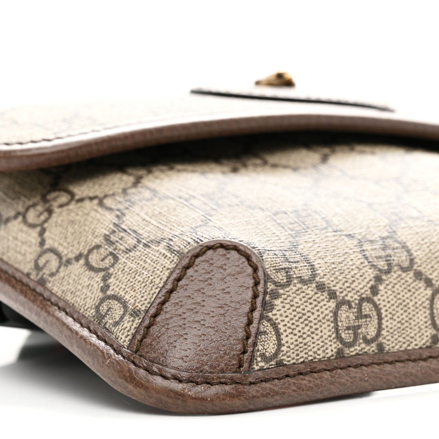 GG Supreme Monogram Neo Vintage Web Belt Bag Brown