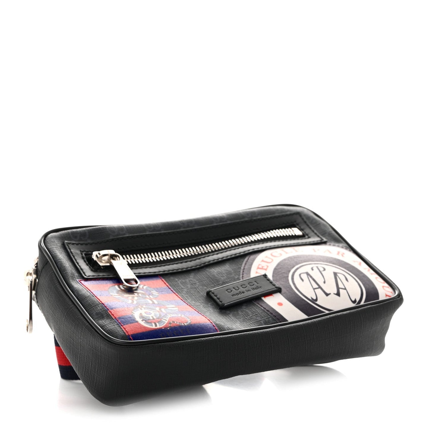 GG Supreme Monogram Night Courrier Belt Bag Black Multicolor