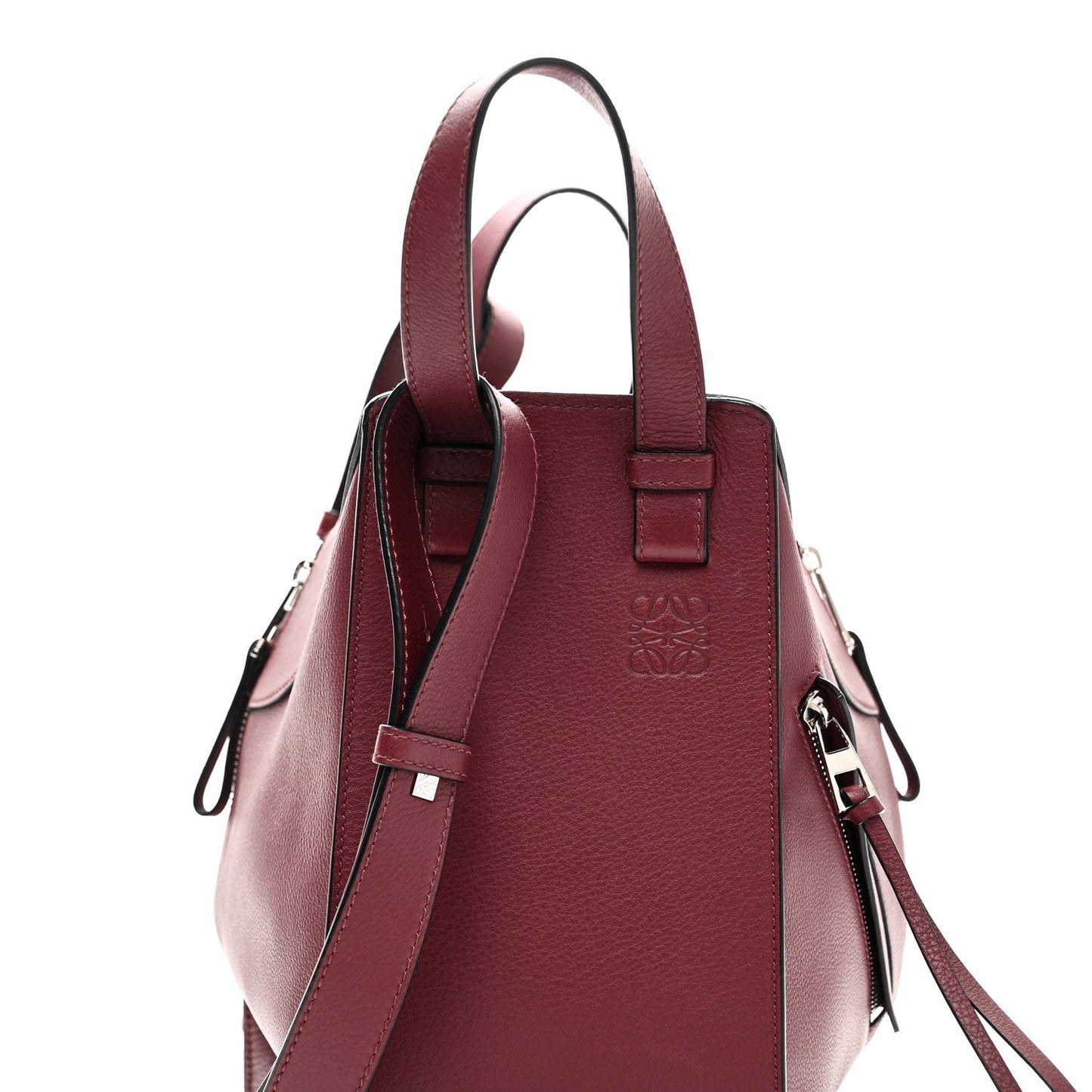 Calfskin Small Hammock Shoulder Bag Dark Red