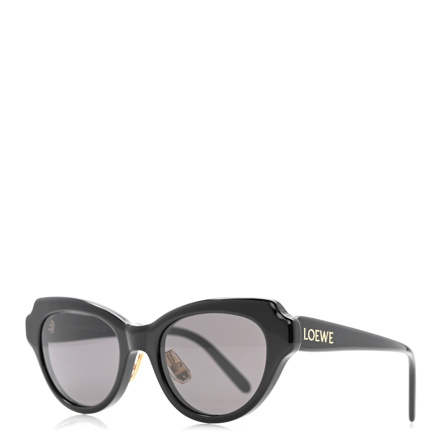 Acetate Cat Eye Swan Slim Sunglasses LW40178F Black