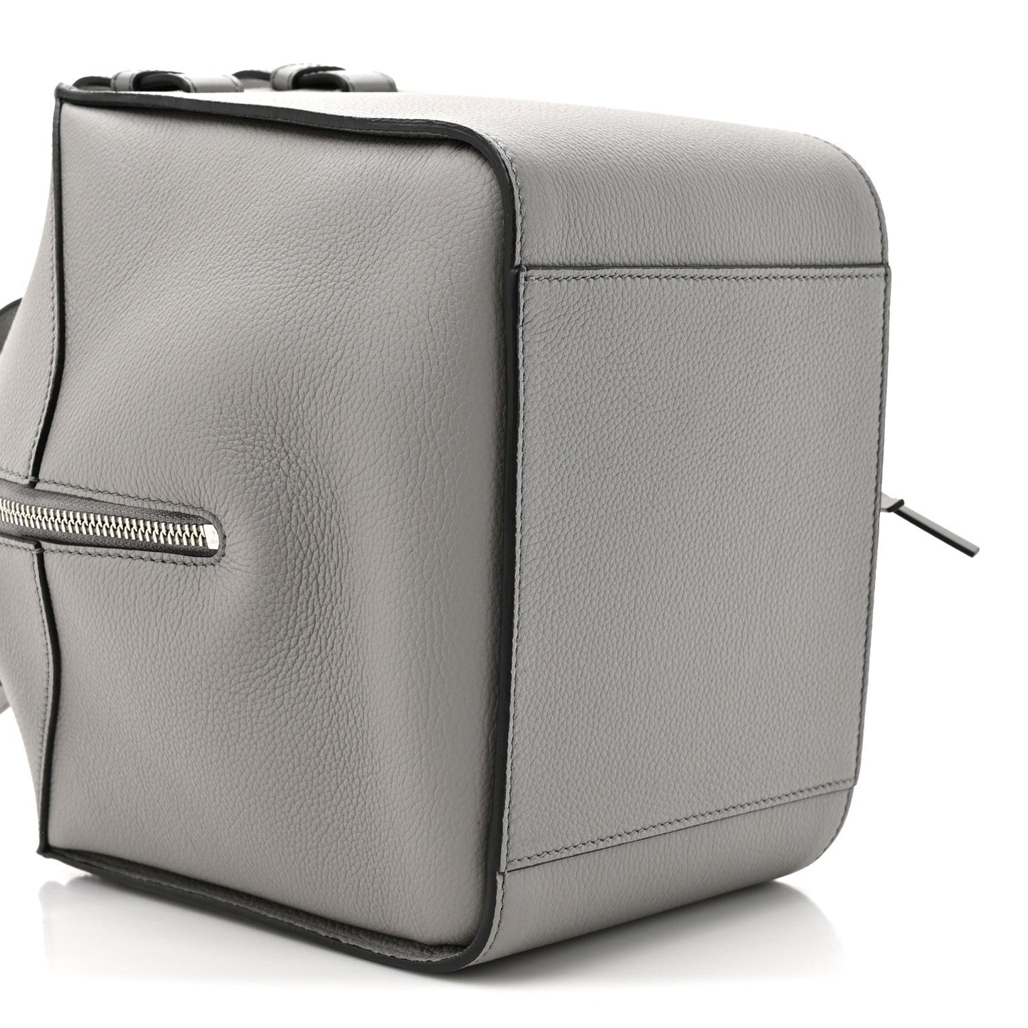 Grained Calfskin Mini Hammock Shoulder Bag Pearl Grey