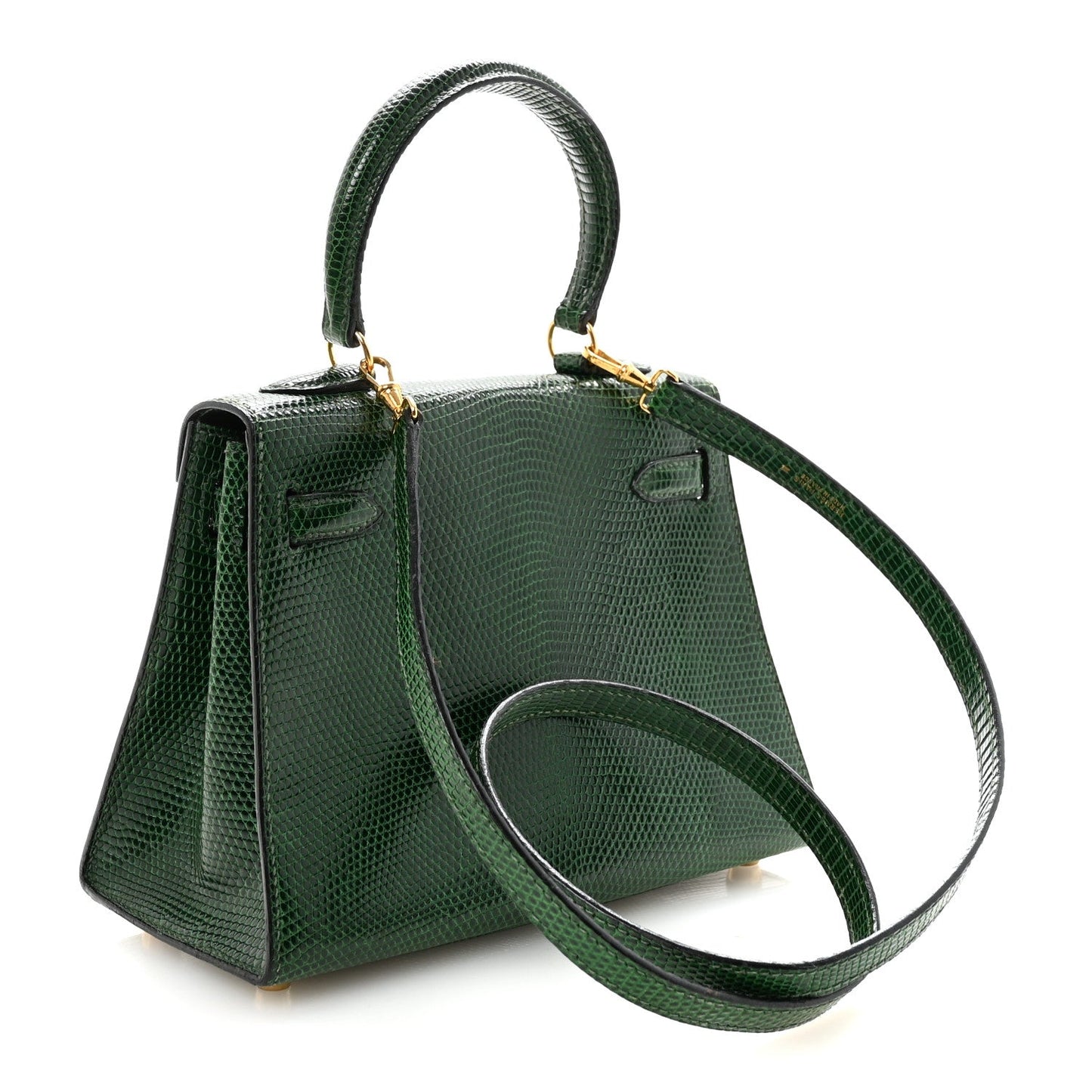 Lizard Mini Kelly Sellier 20 Vert Moyen