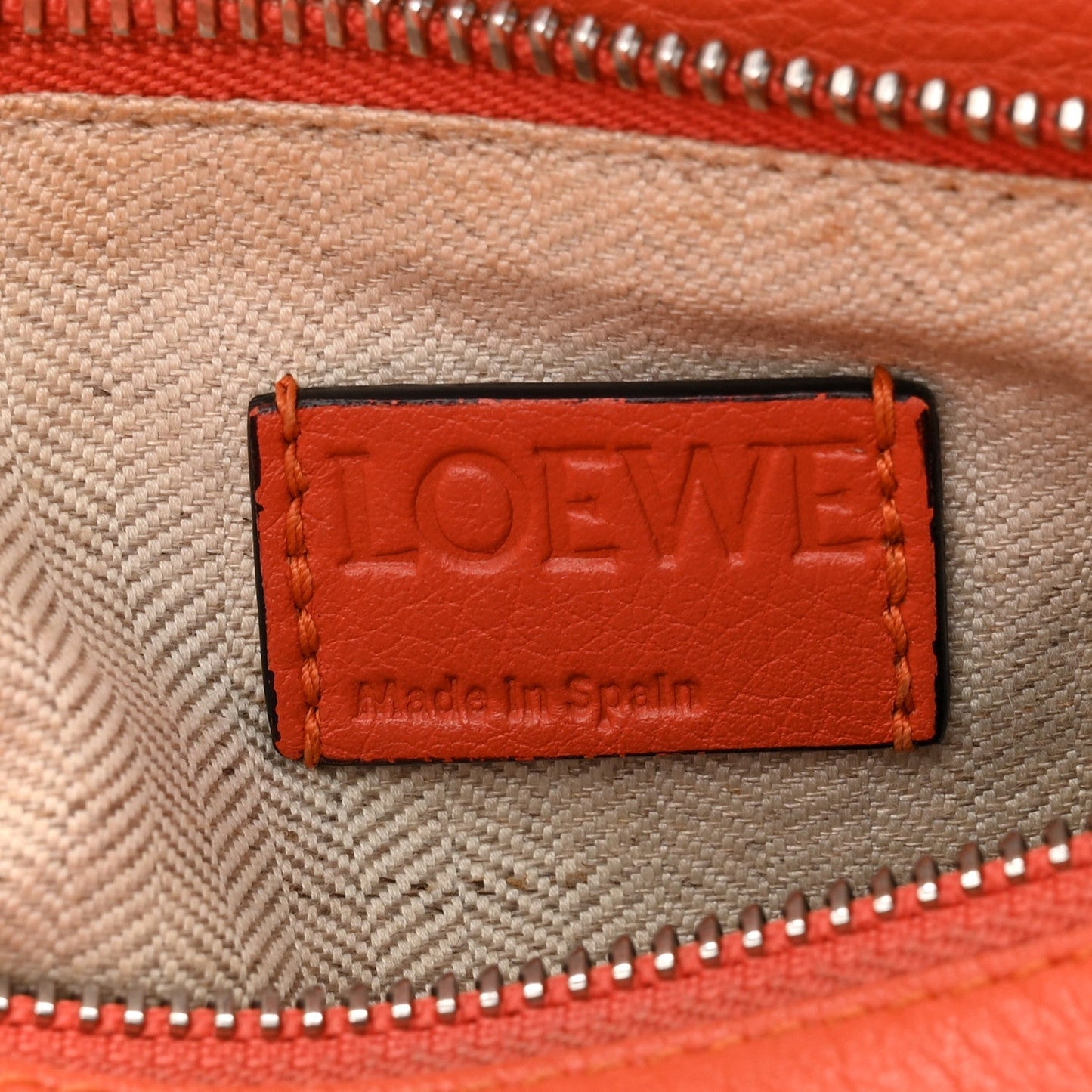 Grained Calfskin Small Puzzle Bag Orange