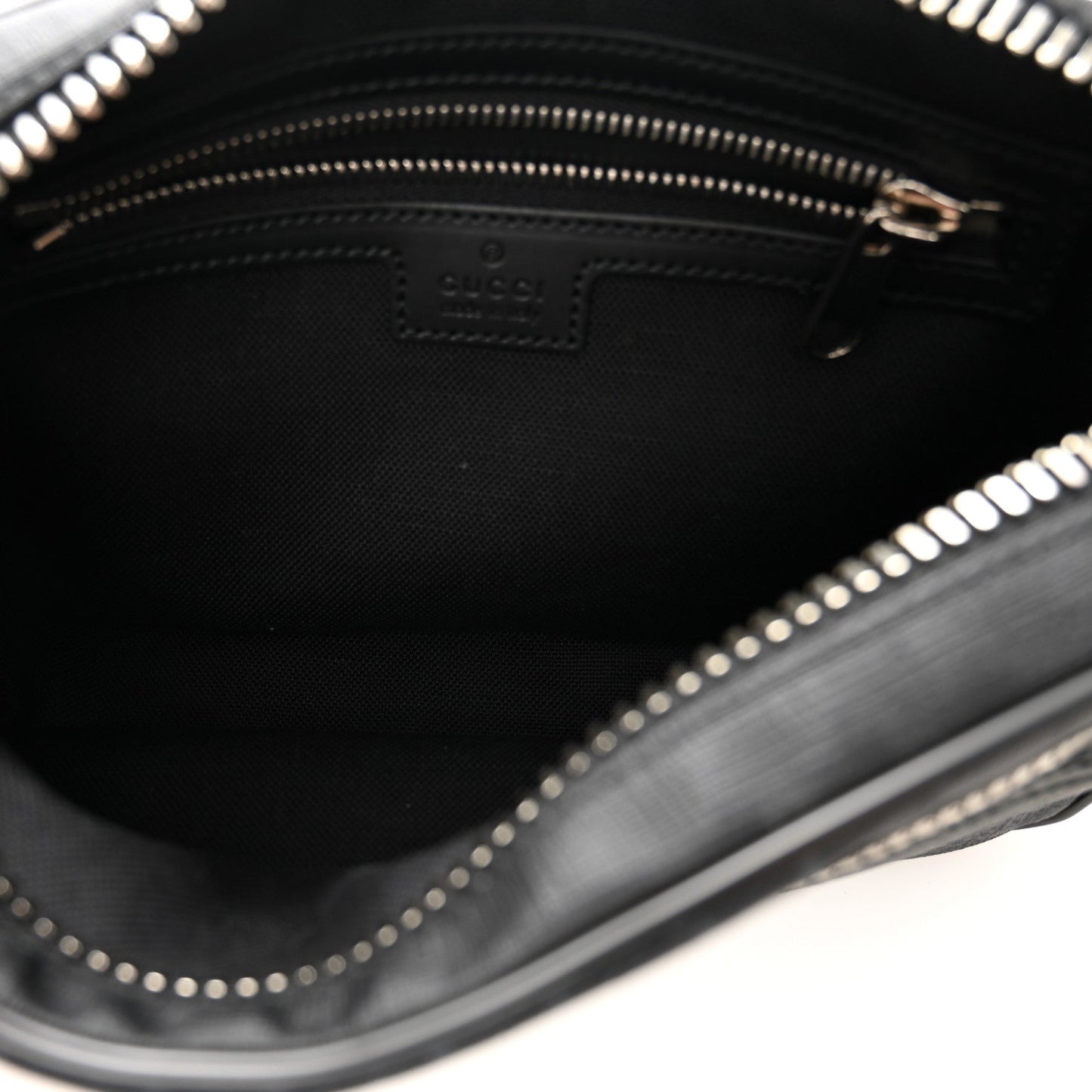 Soft GG Supreme Monogram Web Belt Bag Black Grey