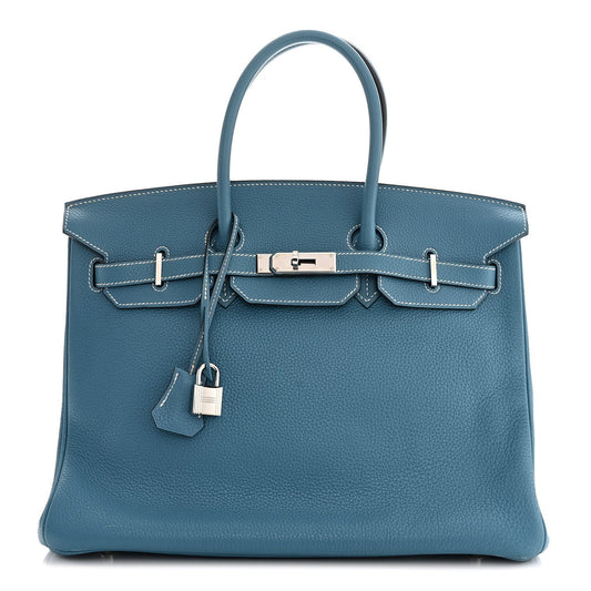Togo BIRKIN 35 Blue Jean