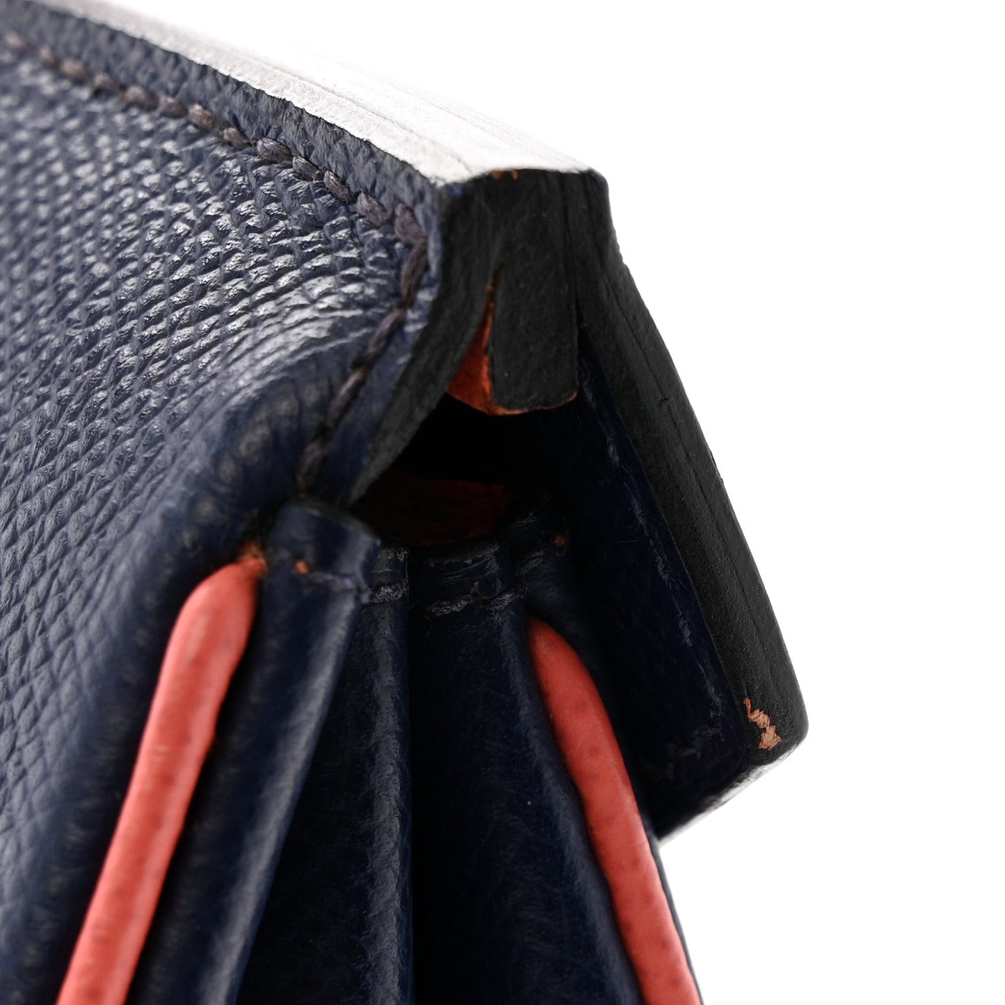 Epsom Horseshoe Birkin 35 Bleu Saphir Flamingo