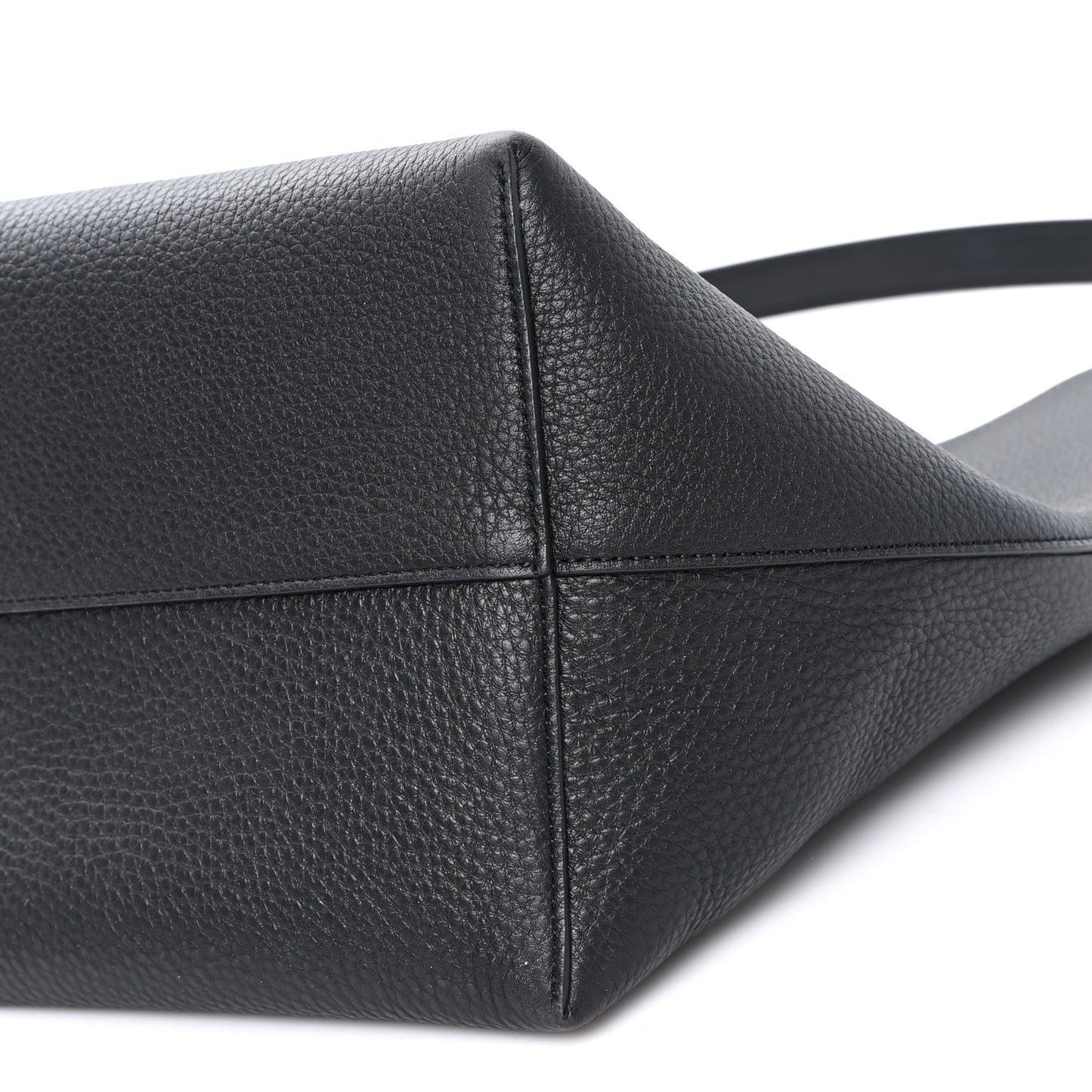 Grained Calfskin Medium N/S Park Tote Black