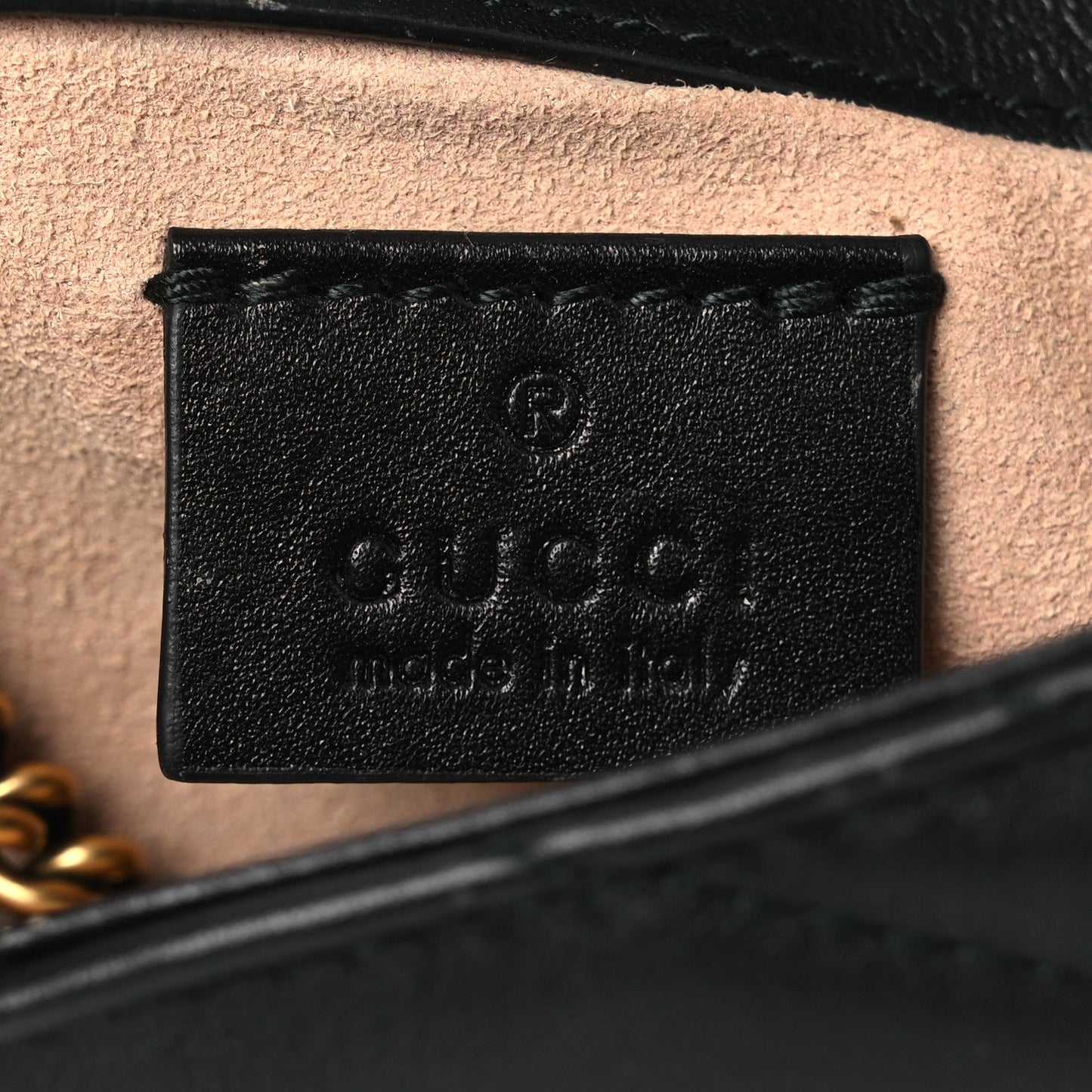 Calfskin Matelasse Super Mini GG Marmont Shoulder Bag Black