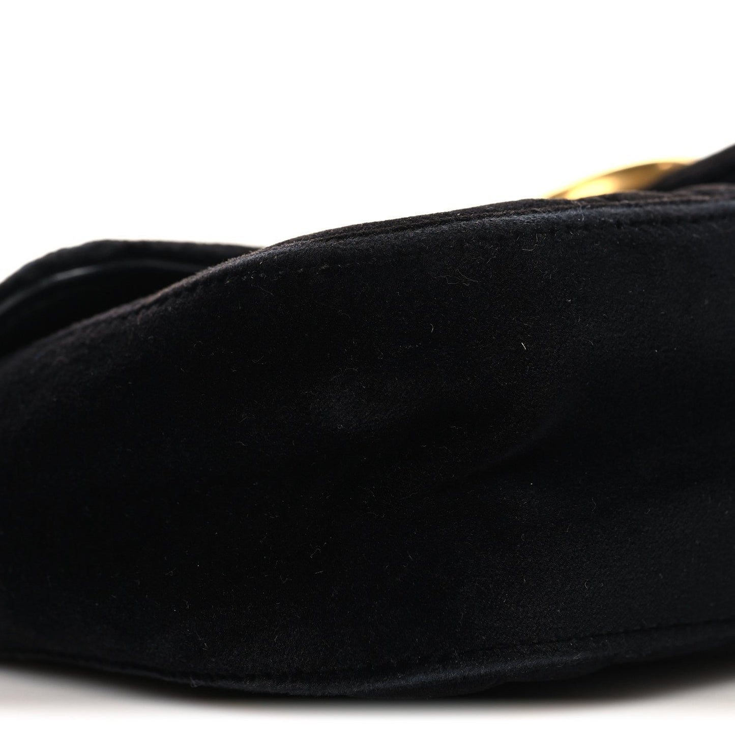 Velvet Matelasse Mini GG Marmont Shoulder Bag Black