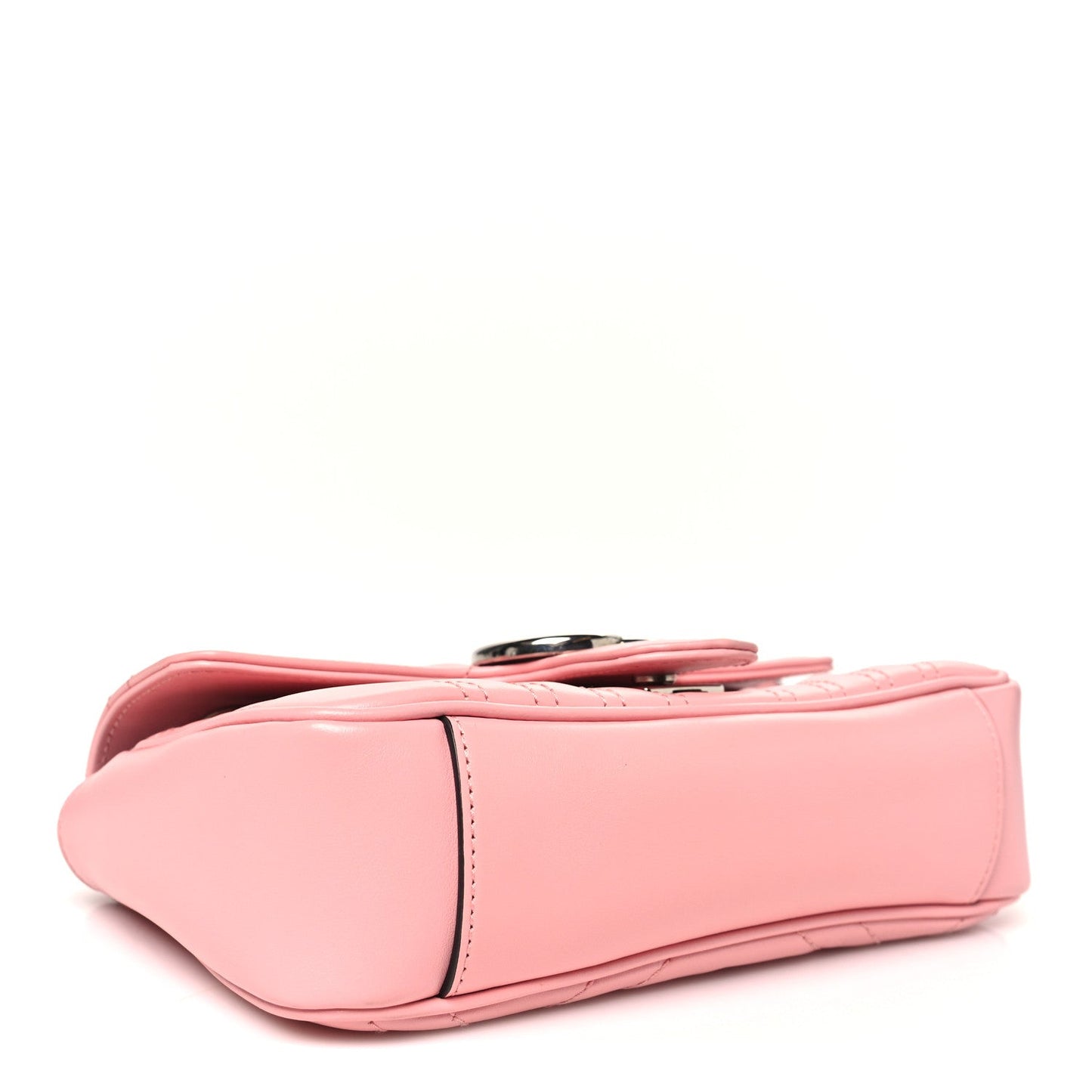 Calfskin Matelasse Mini GG Marmont Shoulder Bag  Wild Rose