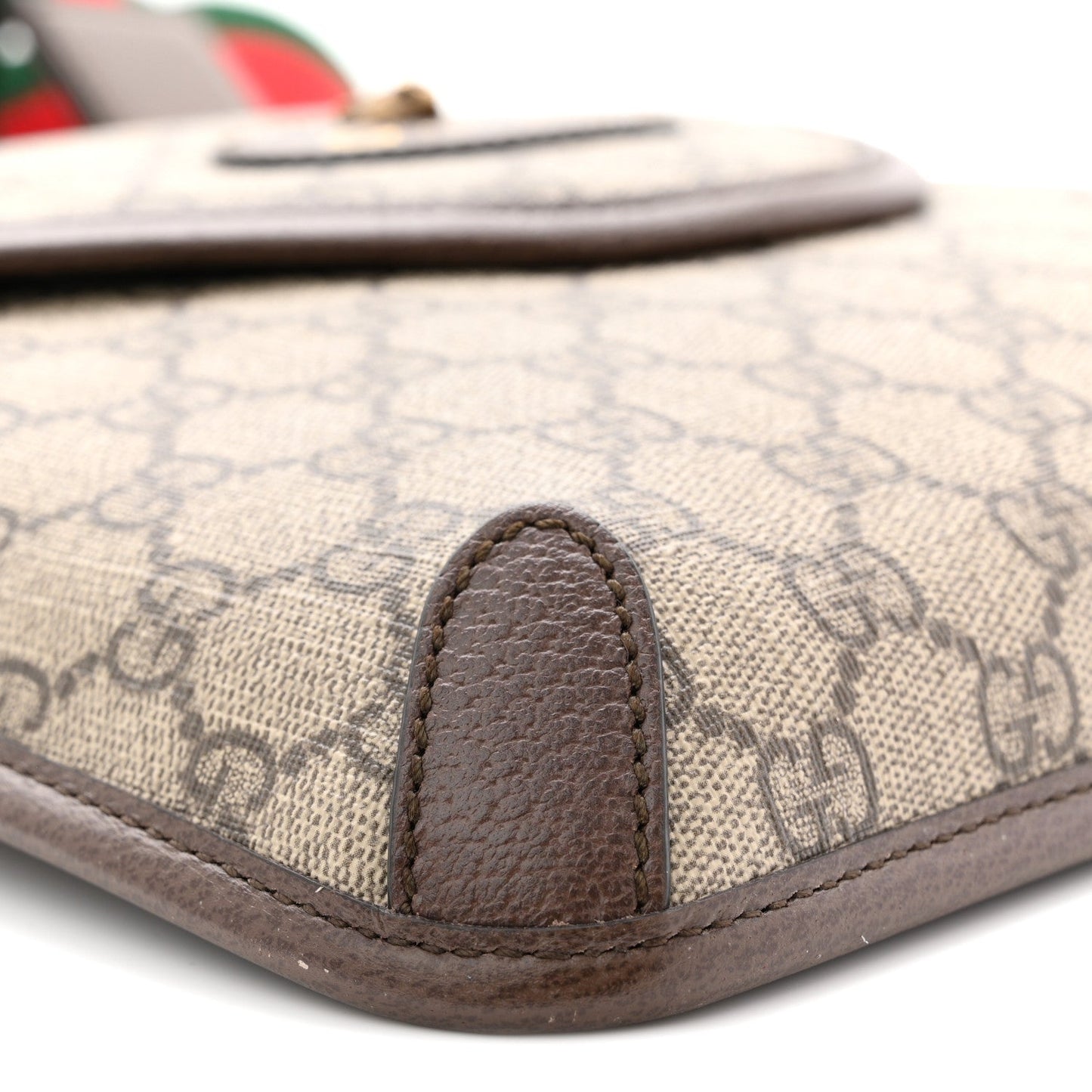 GG Supreme Monogram Web Medium Neo Vintage Flap Messenger Bag Beige New Acero