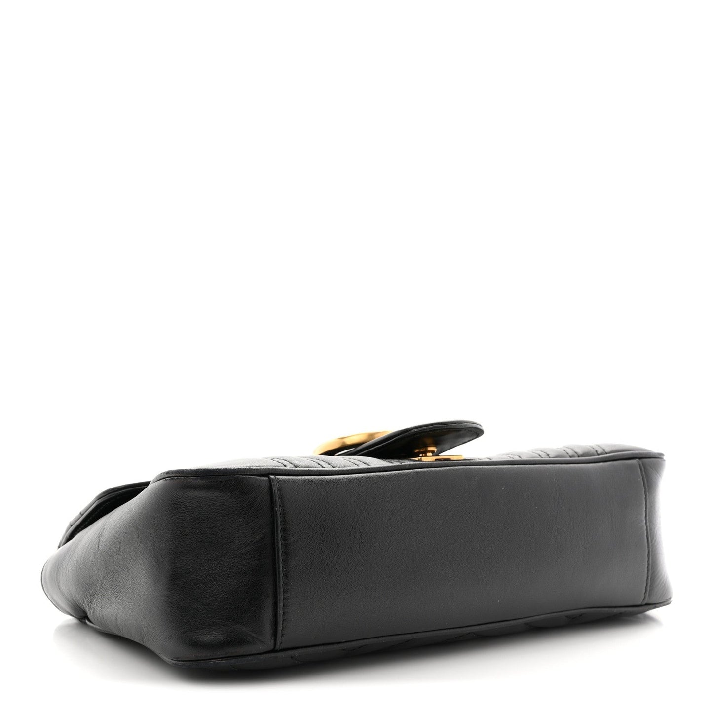 Calfskin Matelasse Small GG Marmont Shoulder Bag Black