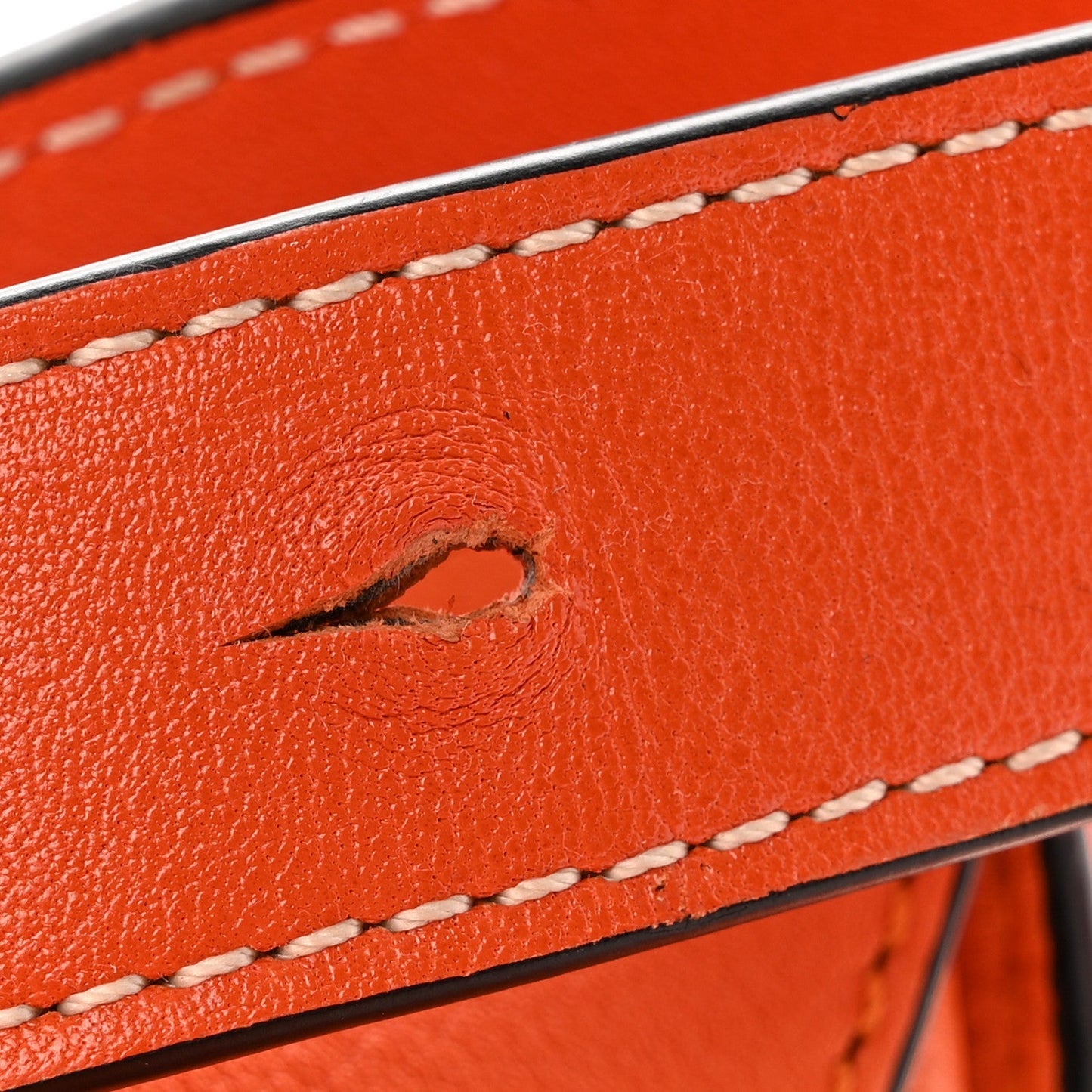 Grained Calfskin Small Hammock Shoulder Bag Apricot Orange