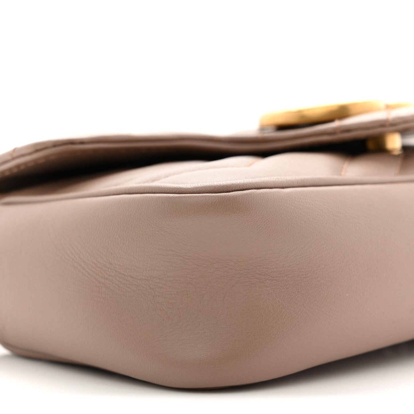 Calfskin Matelasse Super Mini GG Marmont Shoulder Bag Porcelain Rose