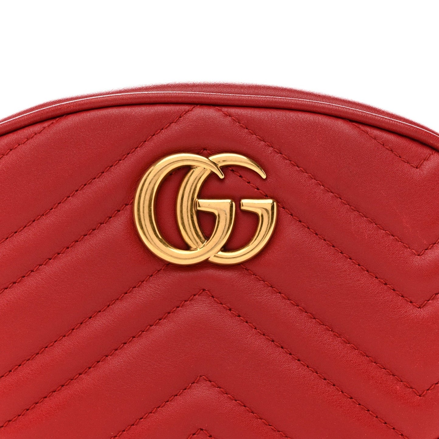 Calfskin Matelasse GG Marmont Belt Bag 85 34 Hibiscus Red
