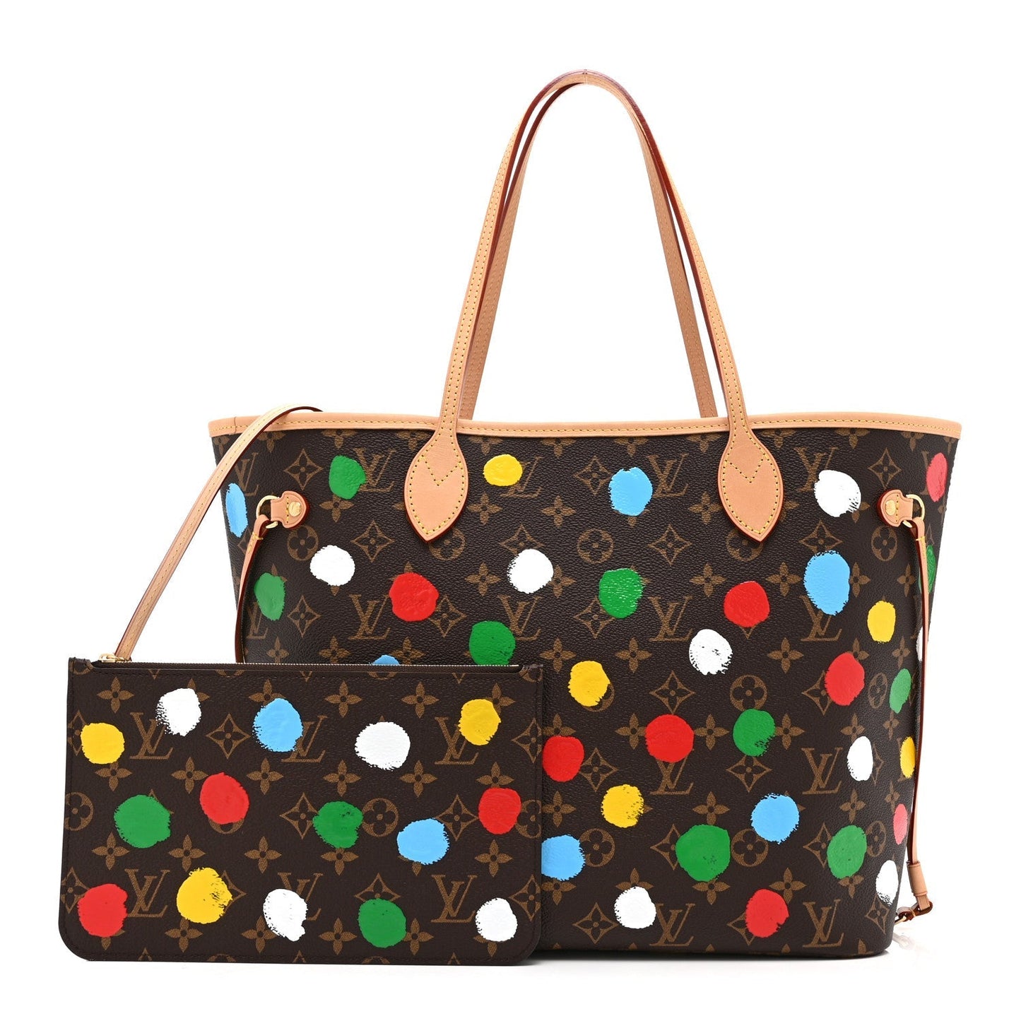 LV X YK Monogram Dots Neverfull MM