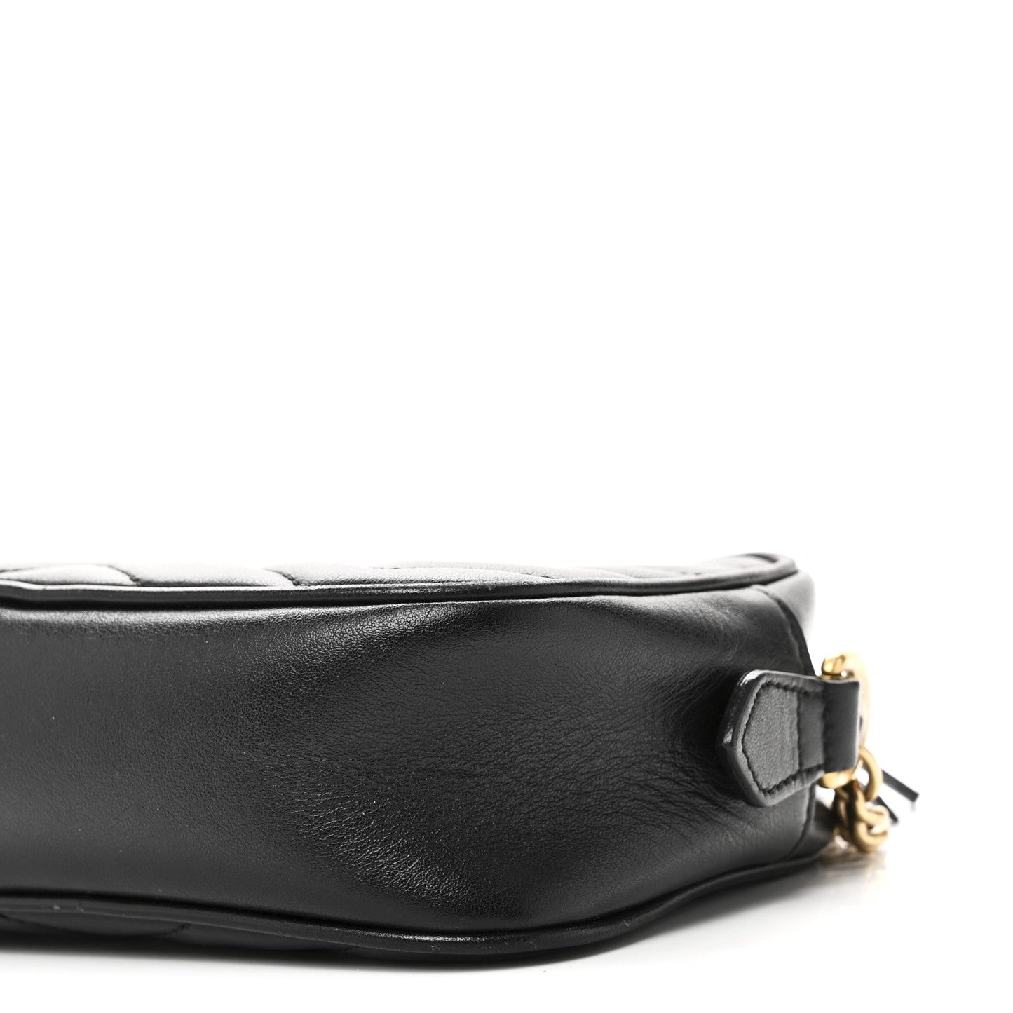 Calfskin Matelasse Mini GG Marmont Chain Shoulder Bag Black
