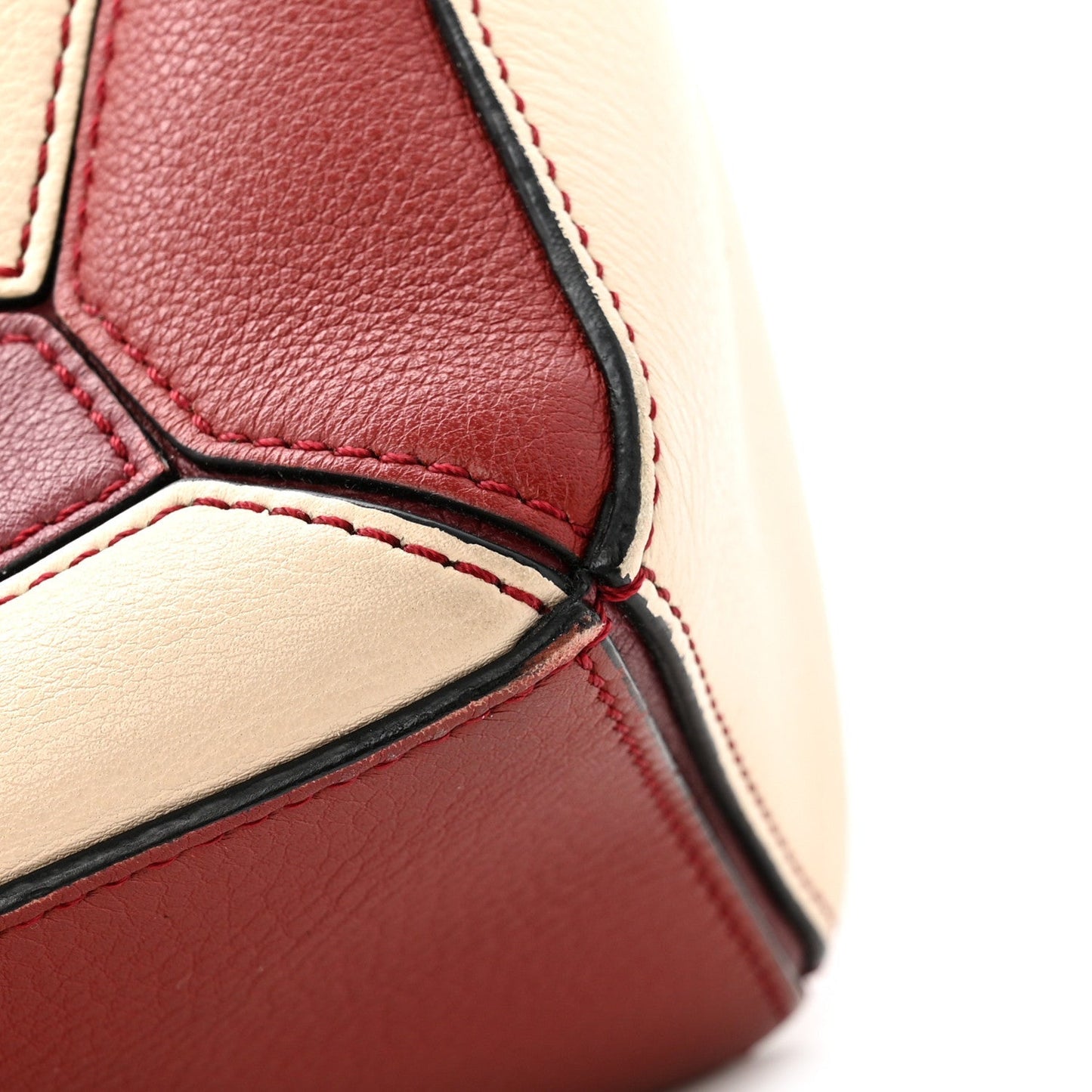 Calfskin Small Puzzle Bag Wine Garnet