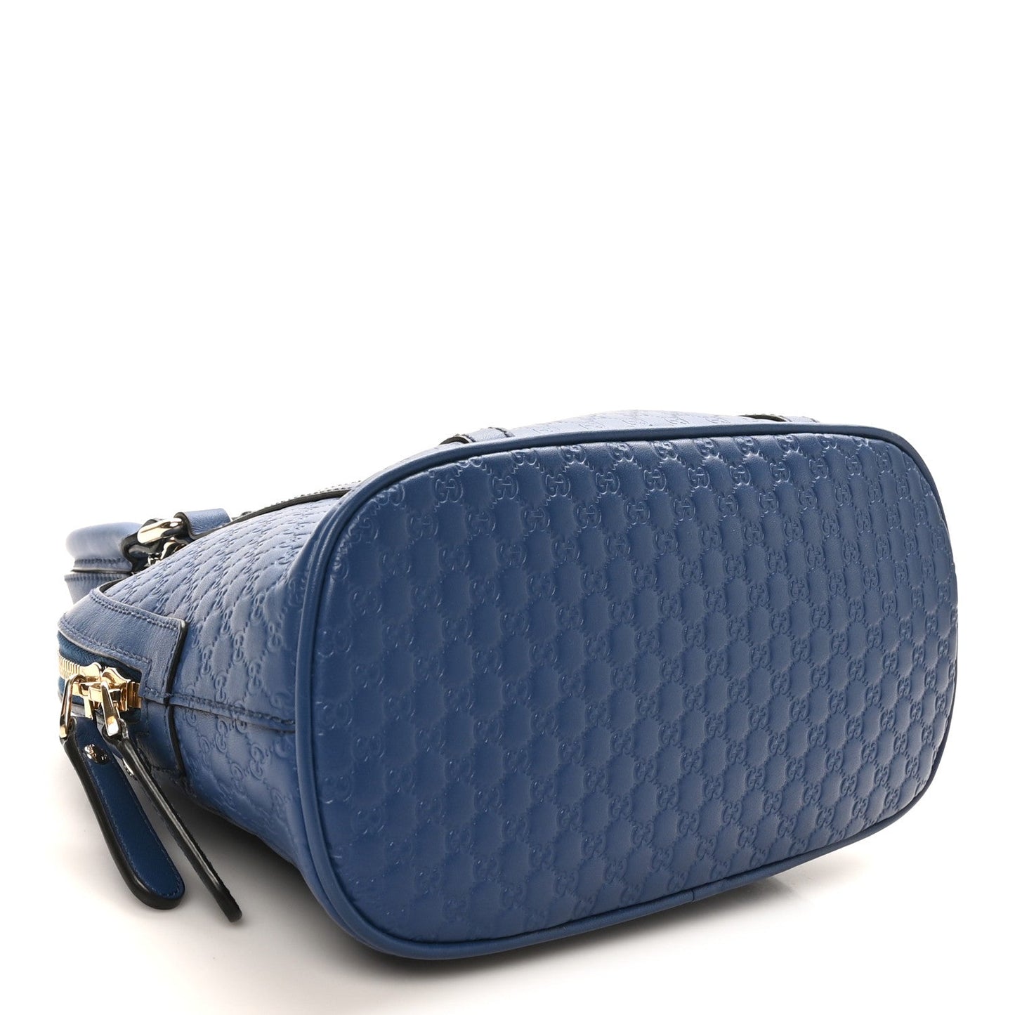 Soft Microguccissima Mini Dome Bag Blue