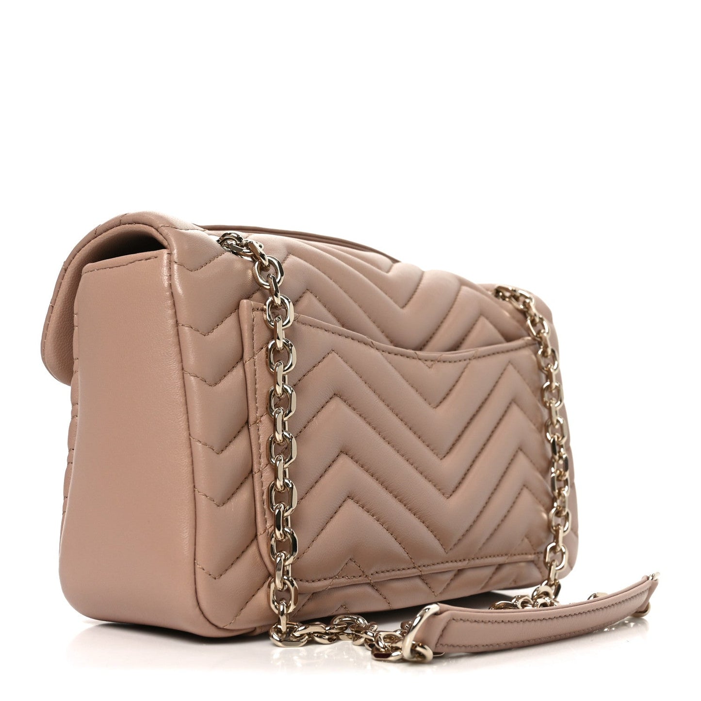 Lambskin Matelasse Medium GG Marmont Shoulder Bag Pink Beige