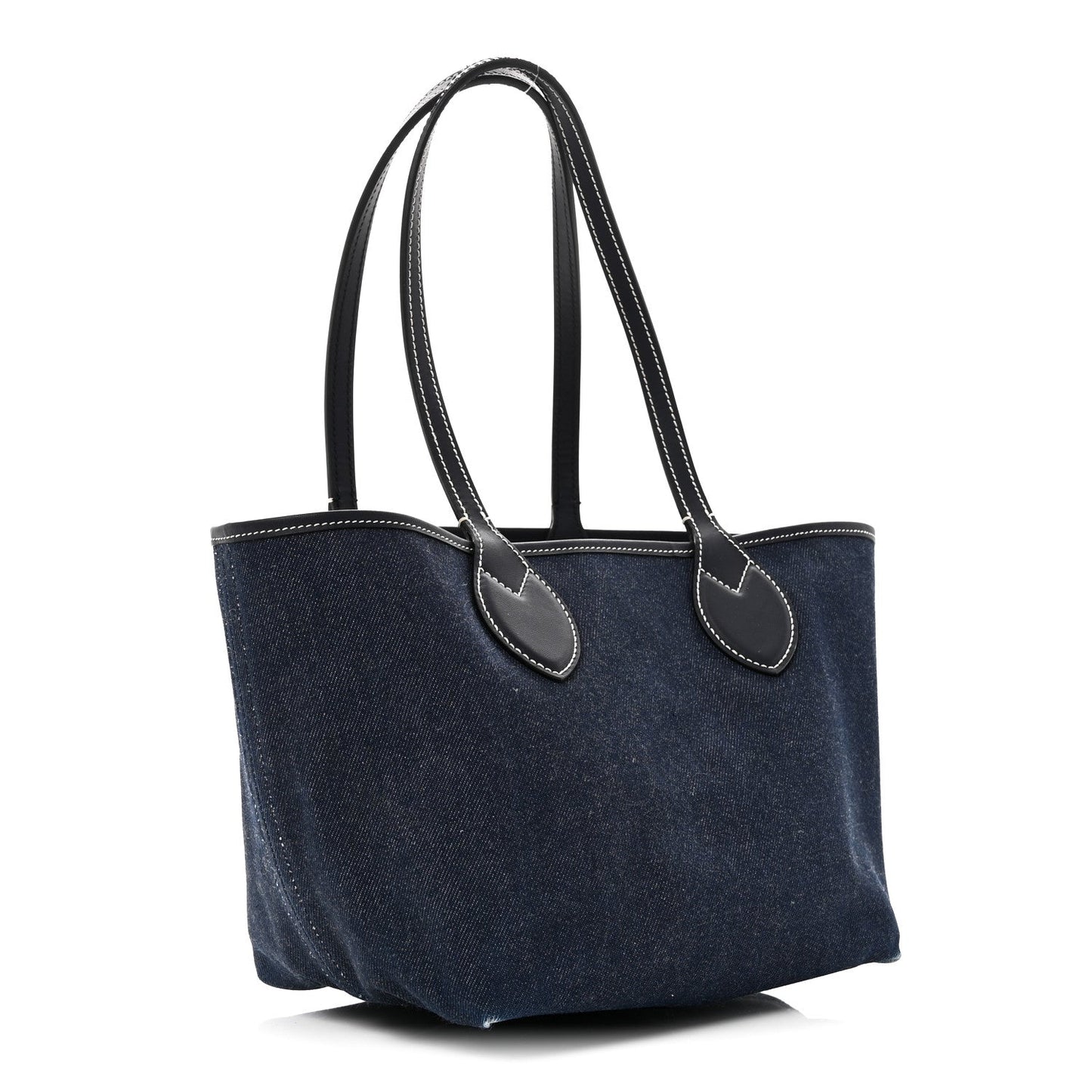 GG Supreme Monogram Denim Small Totissima Reversible Tote Beige Blue