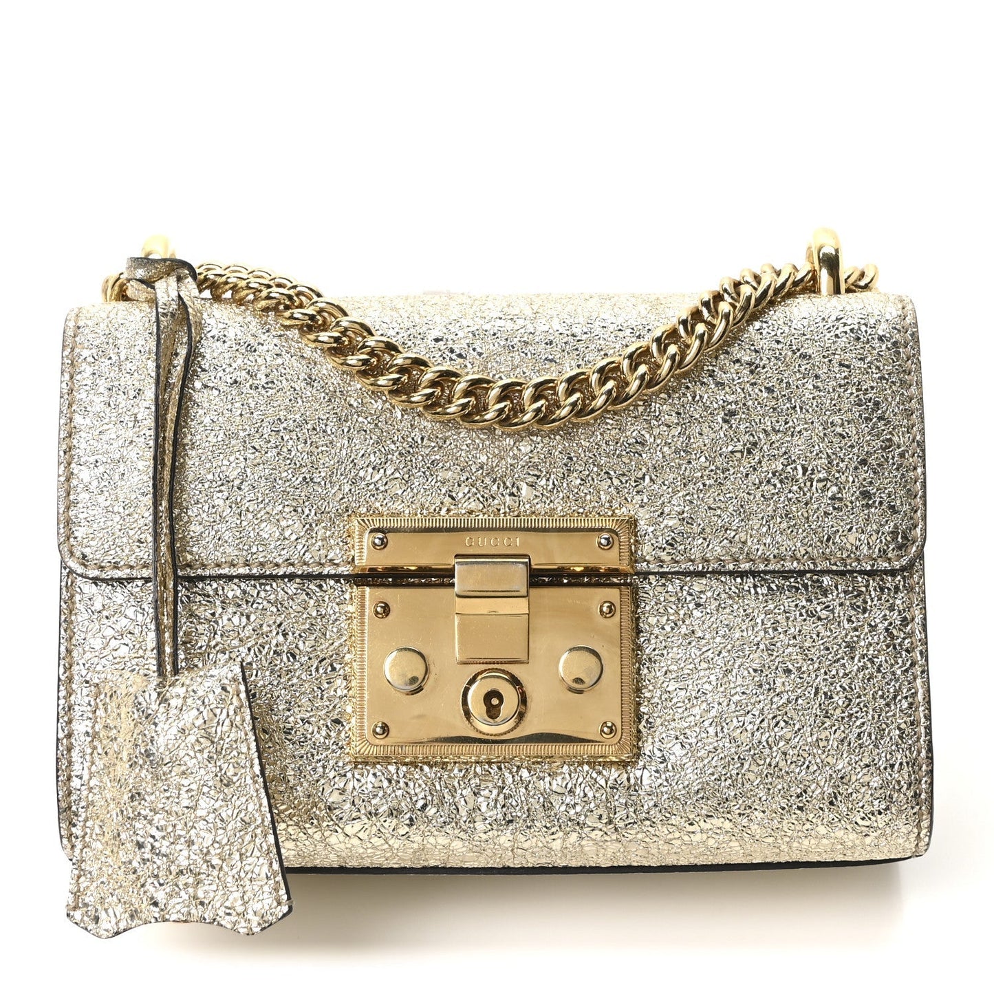 Galassia Small Padlock Shoulder Bag Platino