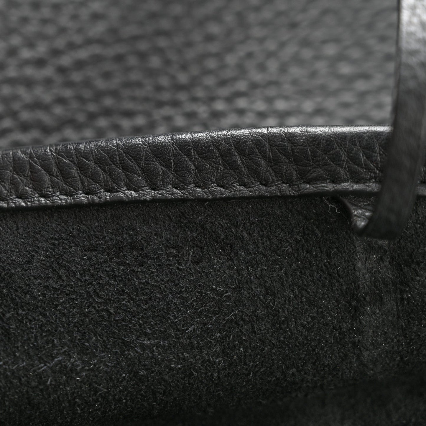 Grained Calfskin Medium N/S Park Tote Black