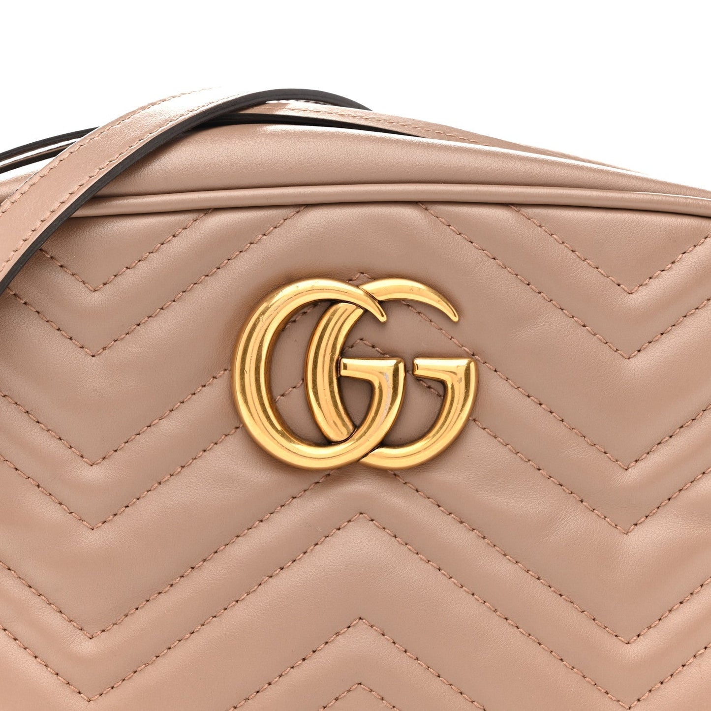 Calfskin Matelasse Small GG Marmont Chain Shoulder Bag Porcelain Rose