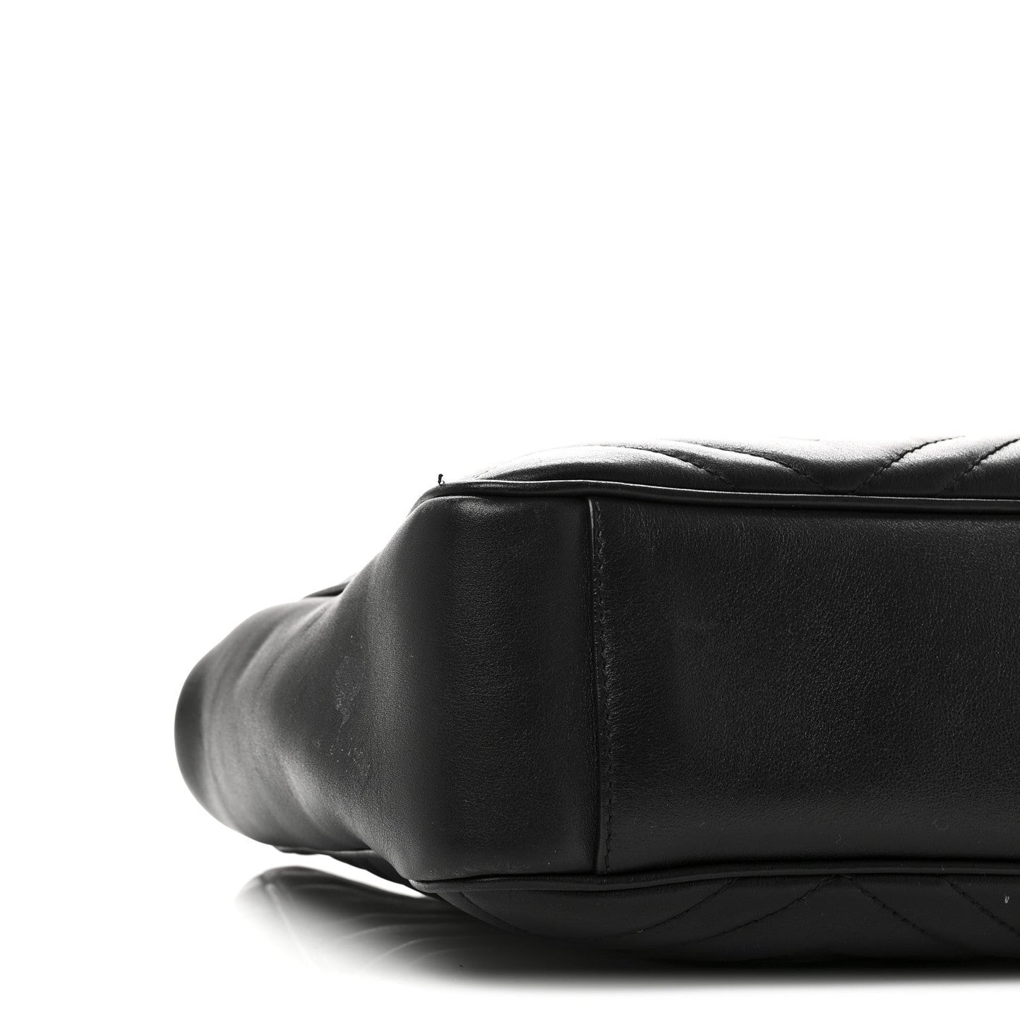 Calfskin Matelasse Medium GG Marmont Open Top Shoulder Bag Black