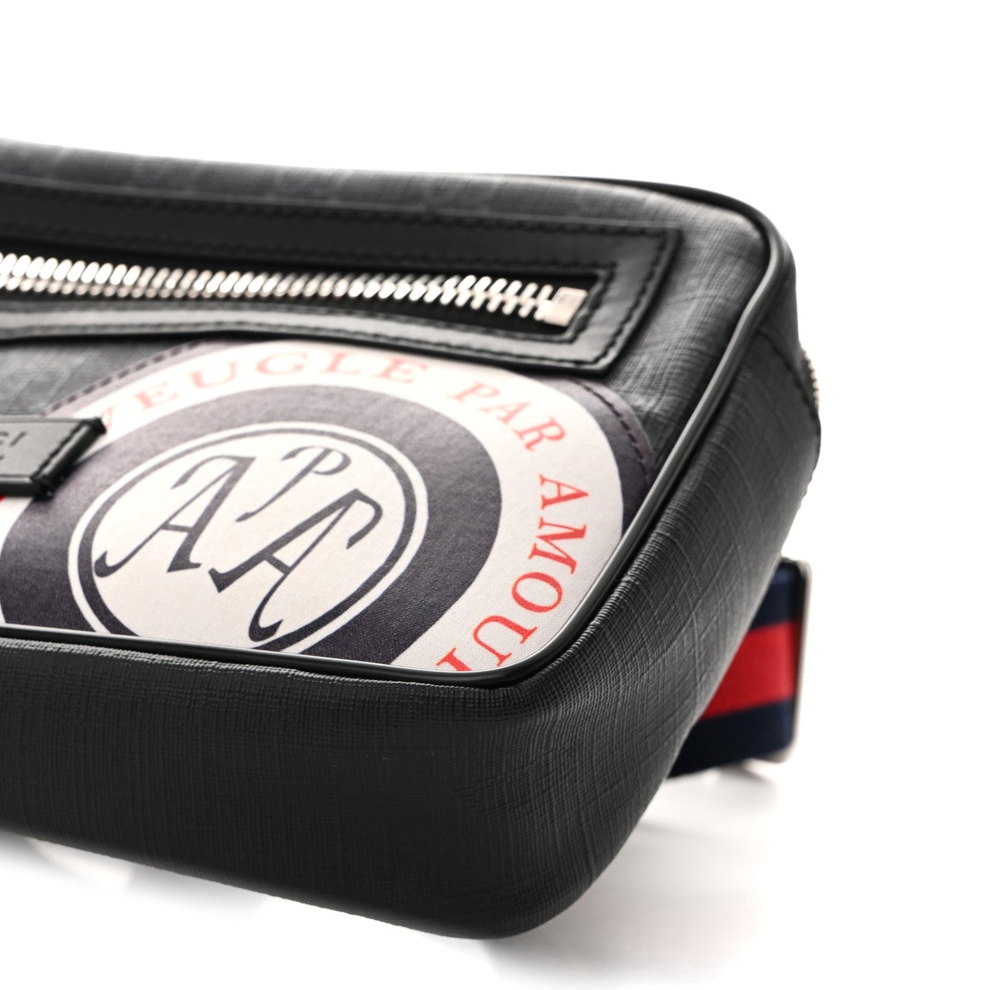GG Supreme Monogram Night Courrier Belt Bag Black Multicolor