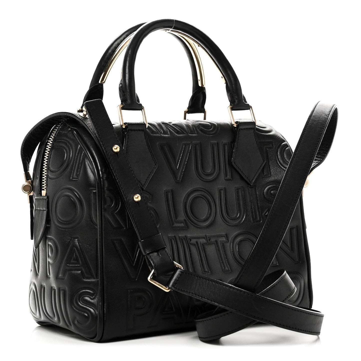 Calfskin Embossed Mini Cube Speedy Black