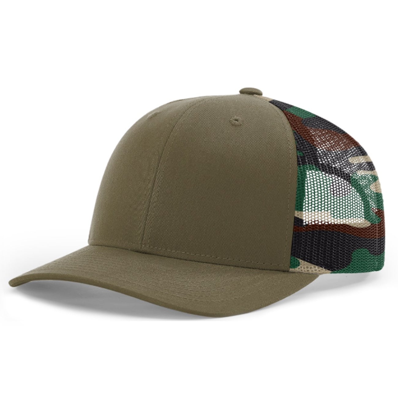 Richardson 112PM Printed Mesh Back Trucker Cap Snapback Hat - Blank