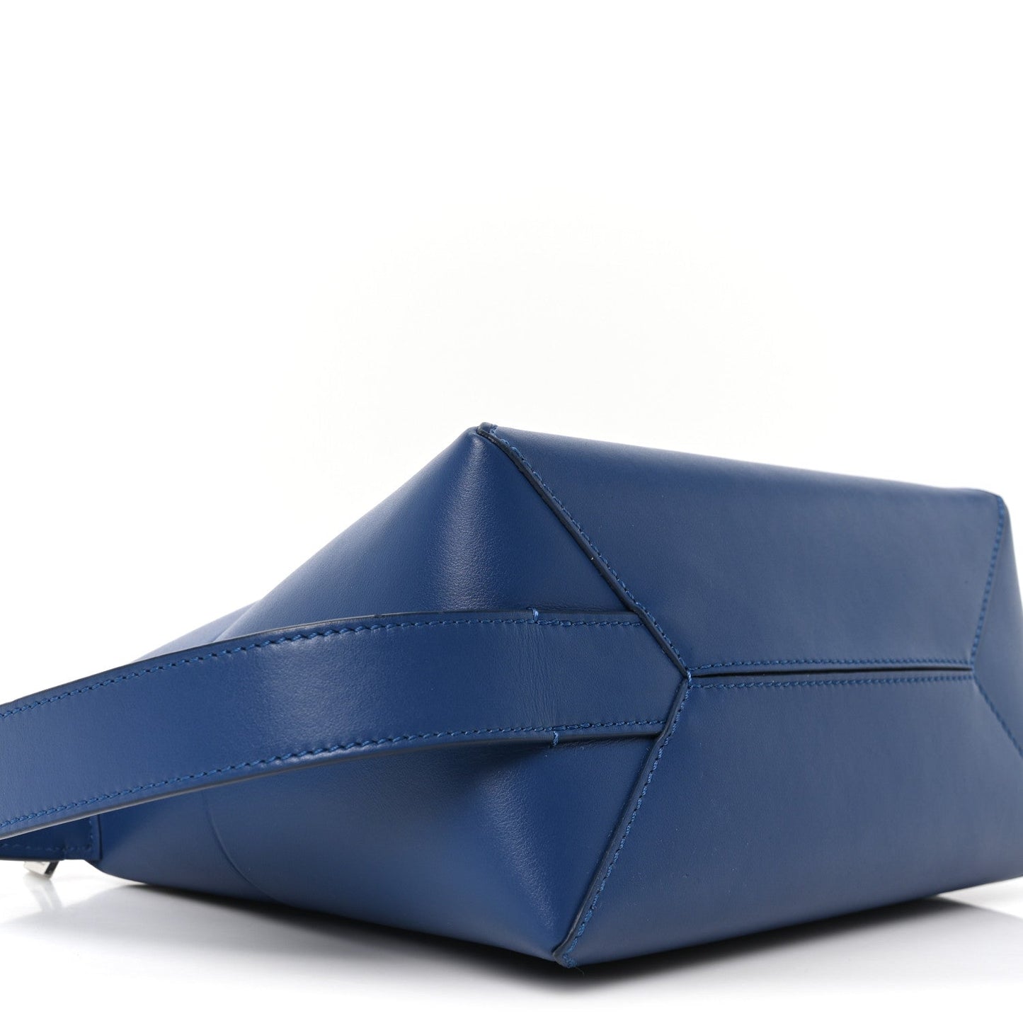 Calfskin Puzzle Fold Wash Bag Blue