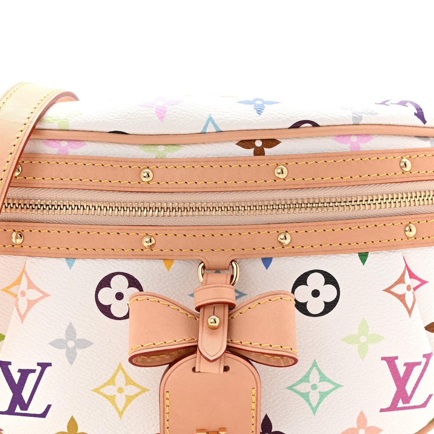 LV X TM Monogram Multicolor High Rise Bumbag White