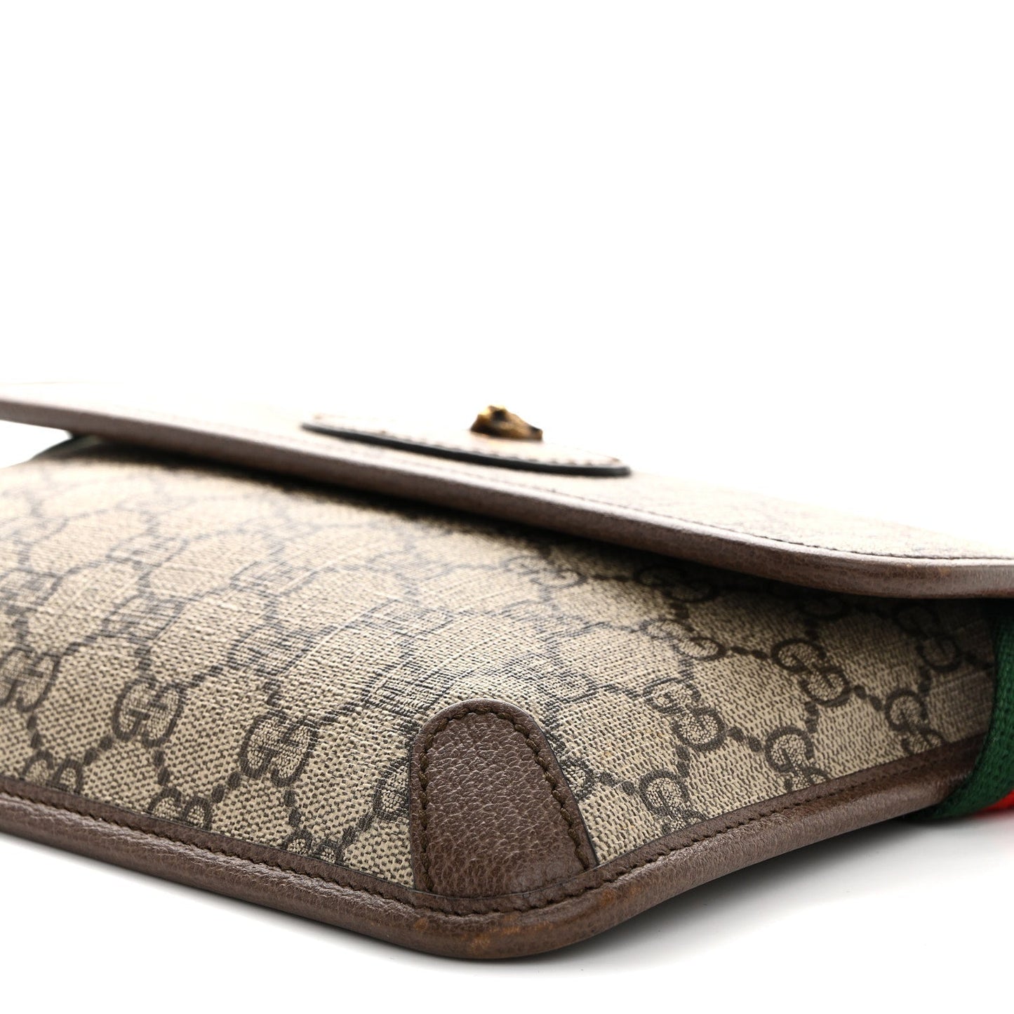 GG Supreme Monogram Neo Vintage Web Belt Bag Brown