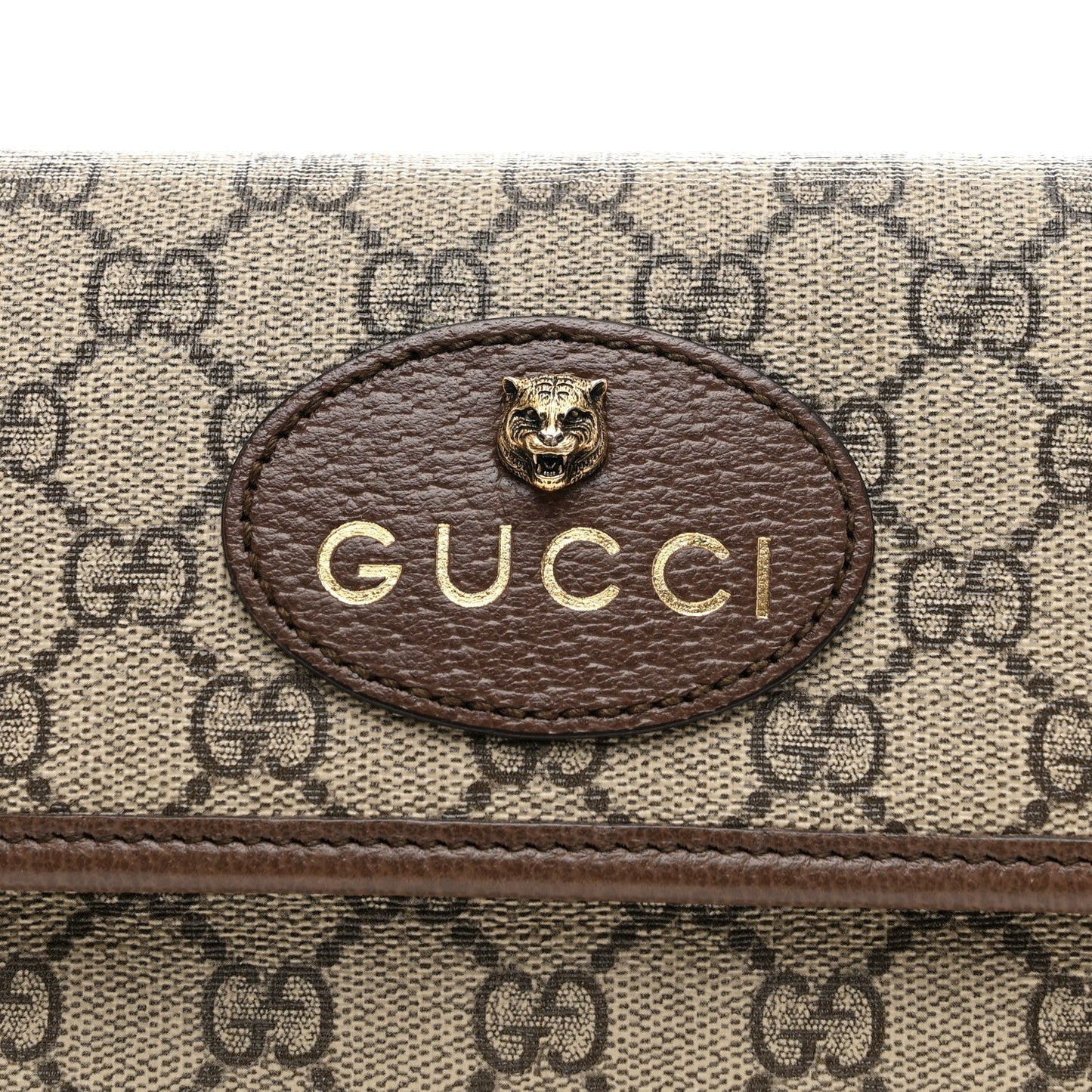 GG Supreme Monogram Neo Vintage Web Belt Bag Brown