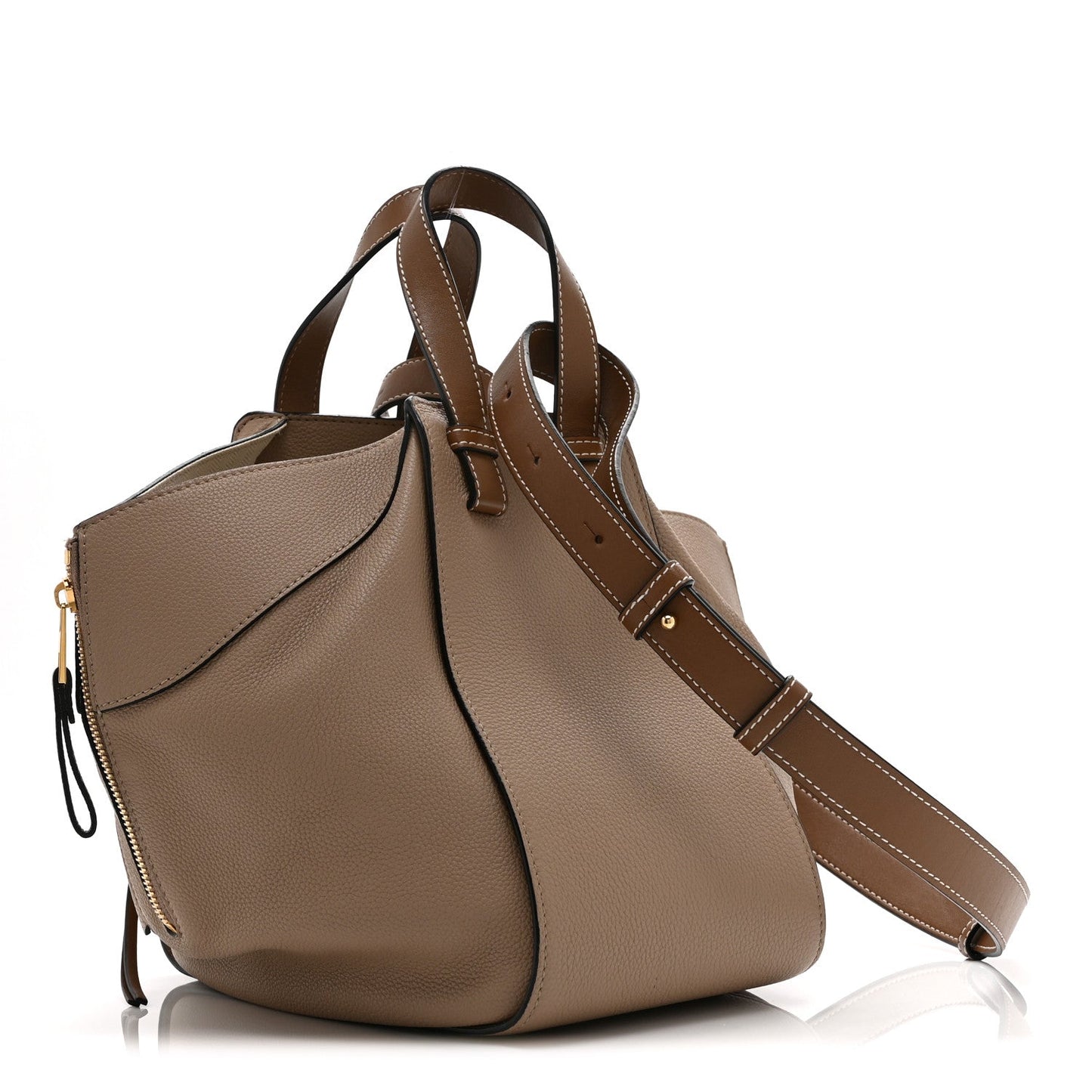 Calfskin Small Hammock Shoulder Bag Sand Mink