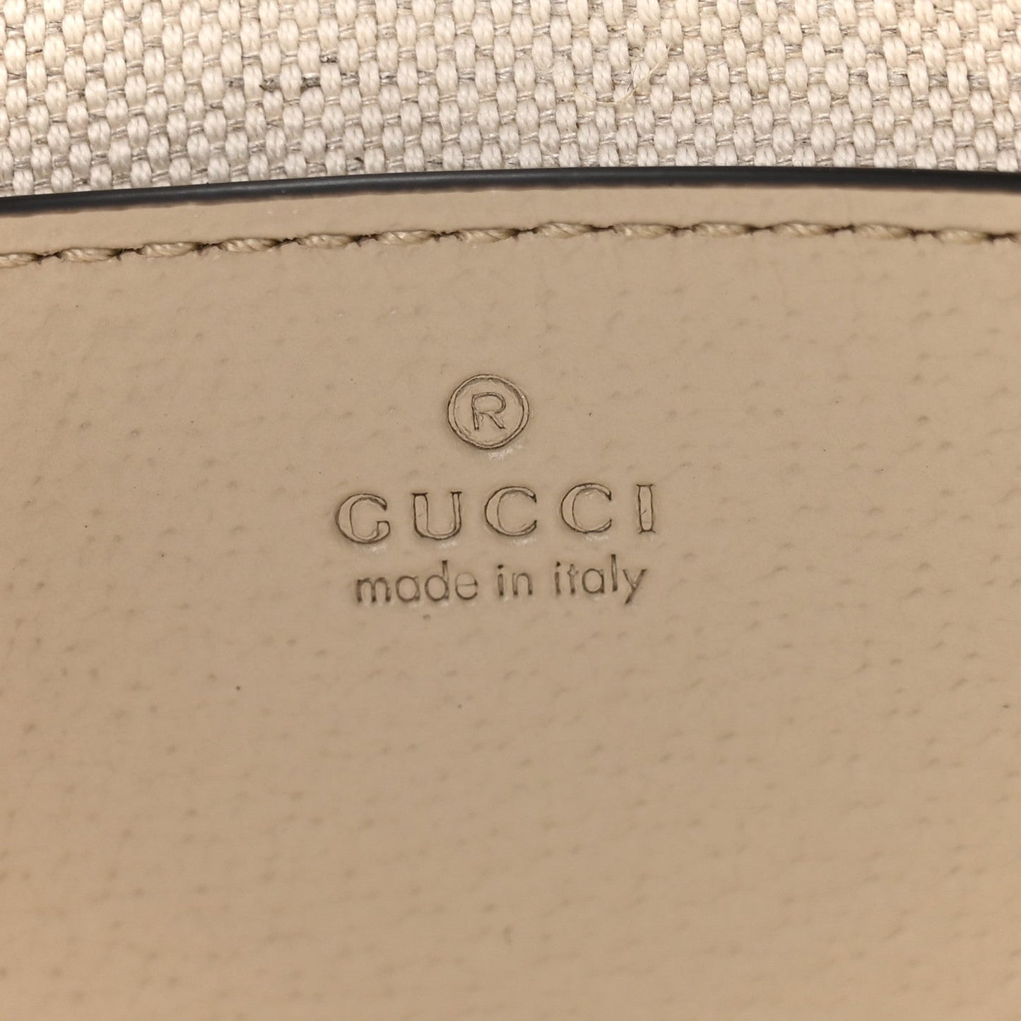 GG Supreme Monogram Textured Dollar Calfskin Web Mini Ophidia GG Handbag Beige Mystic White Oatmeal