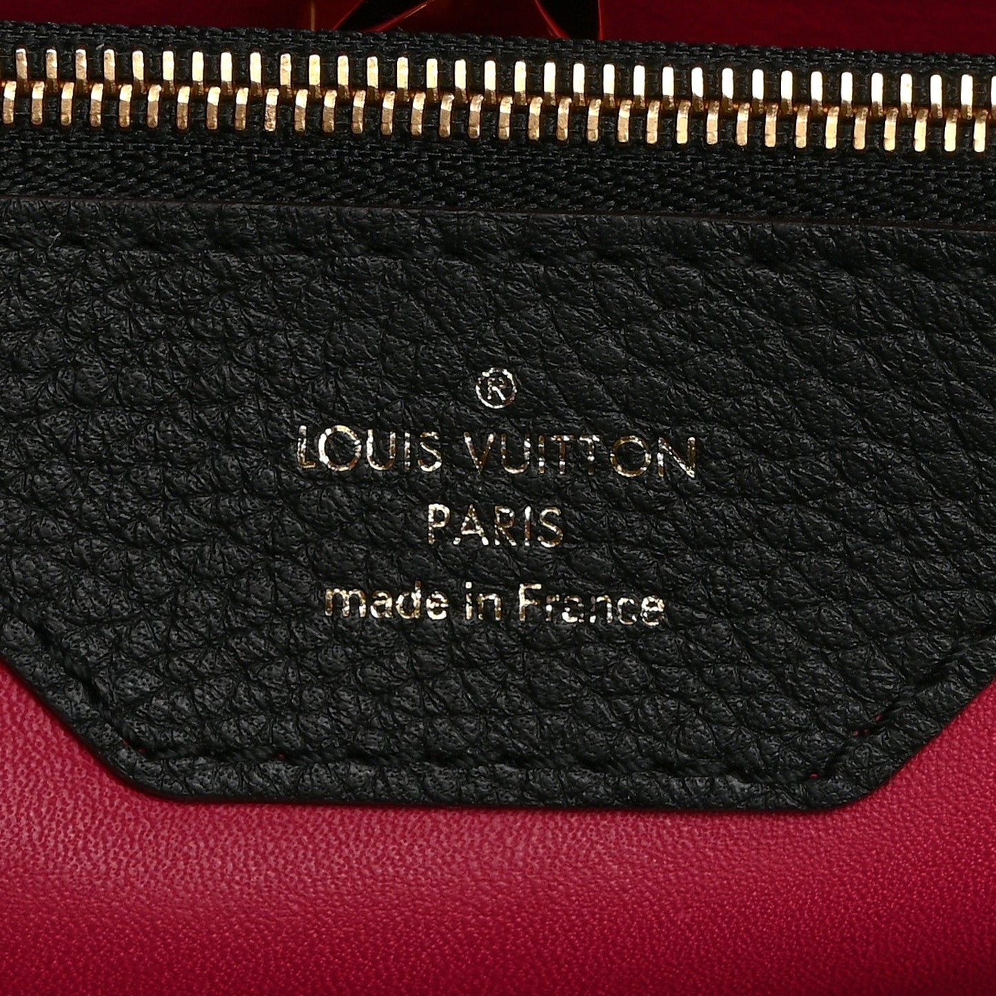 Taurillon Capucines MM Black Fuchsia