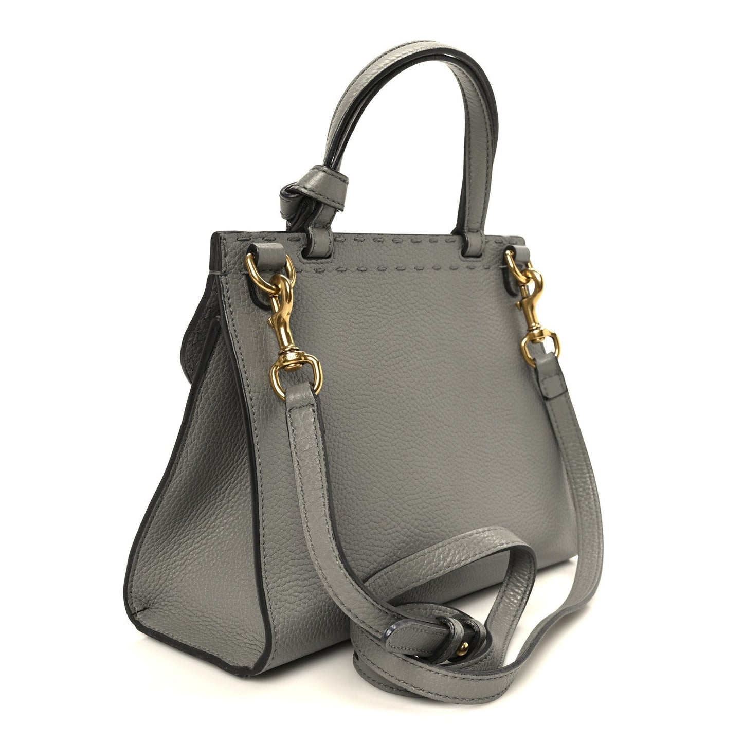 Cellarius Calfskin Mini GG Marmont Top Handle Bag Deep Grey