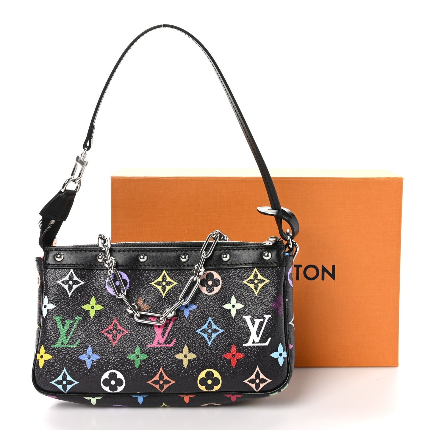 LV X TM Monogram Multicolor Pochette Accessories Black