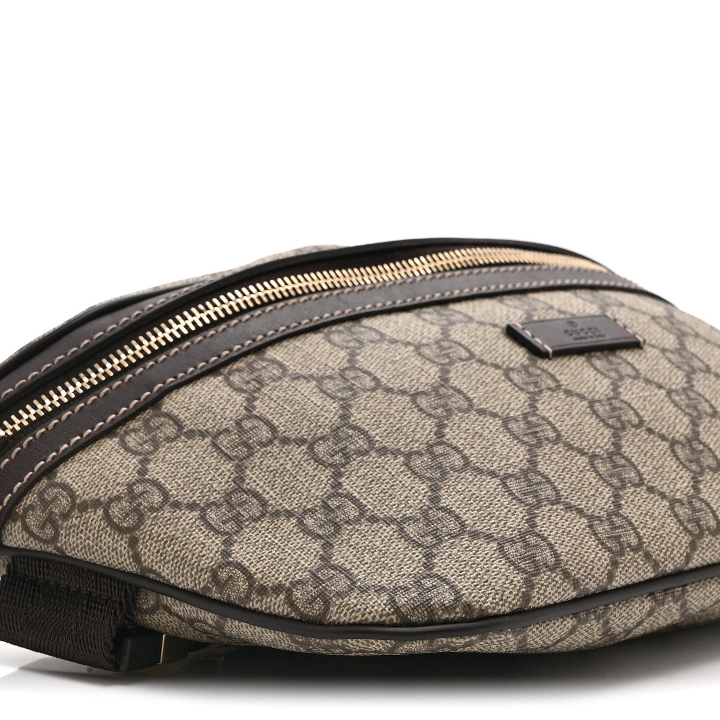 GG Supreme Monogram Belt Bag Dark Brown