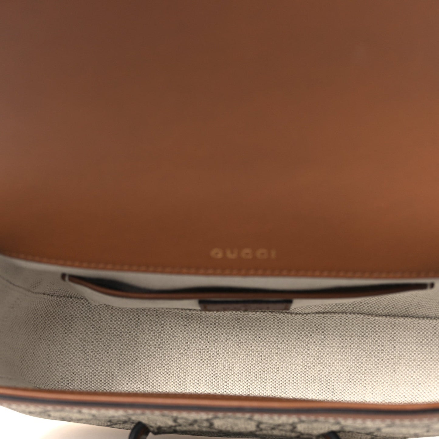 GG Supreme Monogram Duomo Lux Horsebit 1955 Soft Small Shoulder Bag Beige Ebony Sundial