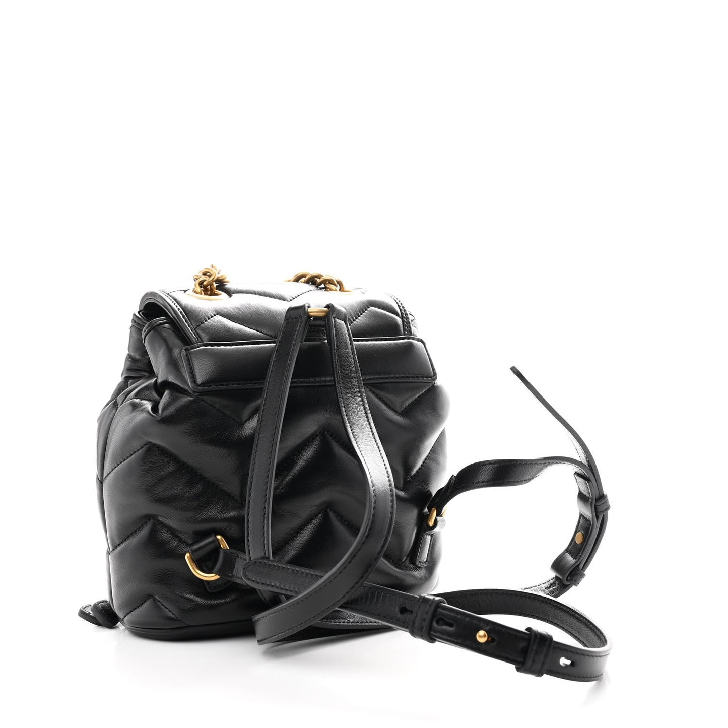 Nappa Chevron Matelasse GG Marmont Backpack Black